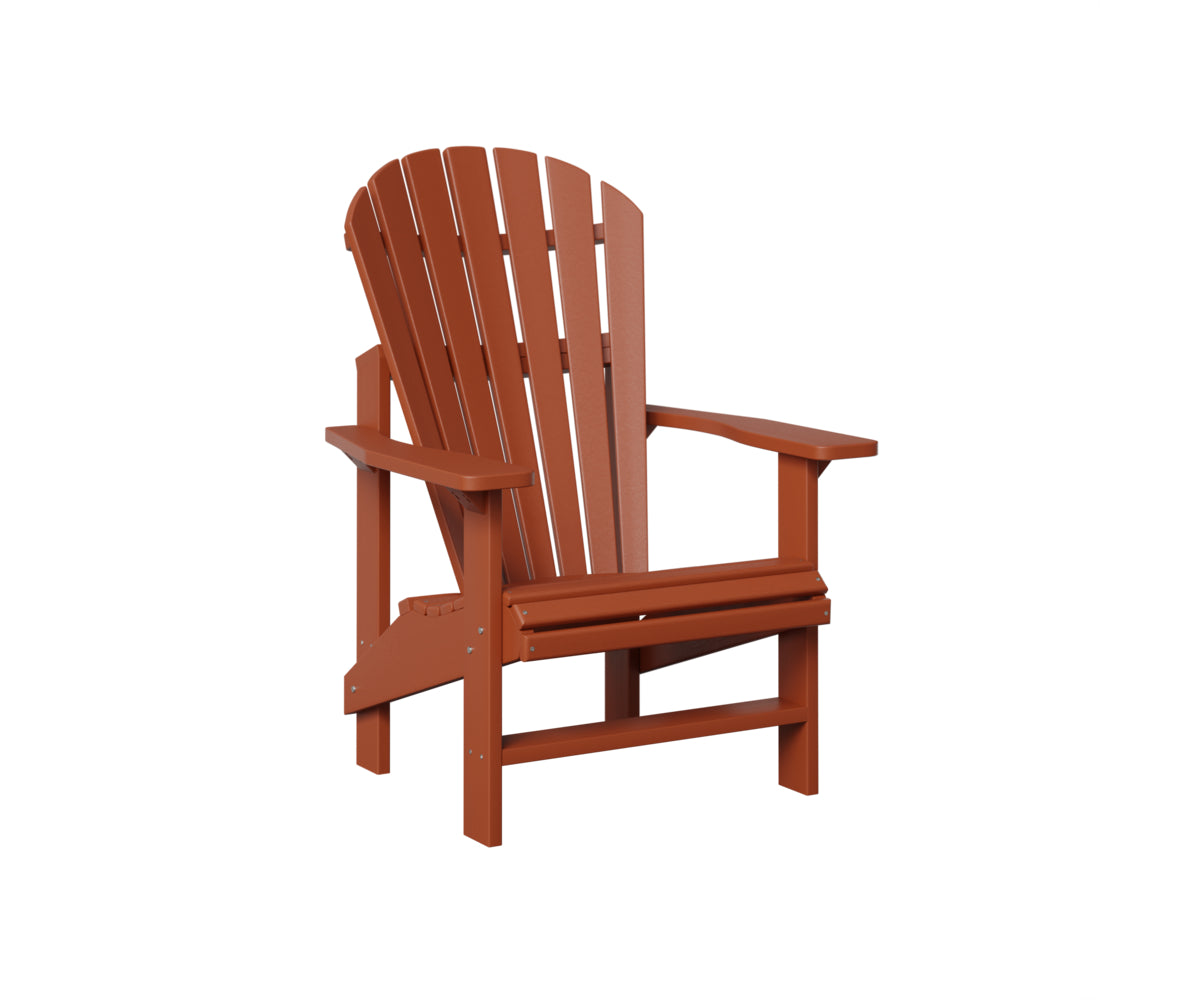Comfortable Berlin Gardens Upright Adirondack Chair - Outdoor Patio Furniture for Relaxing in Garden, Backyard or Poolside