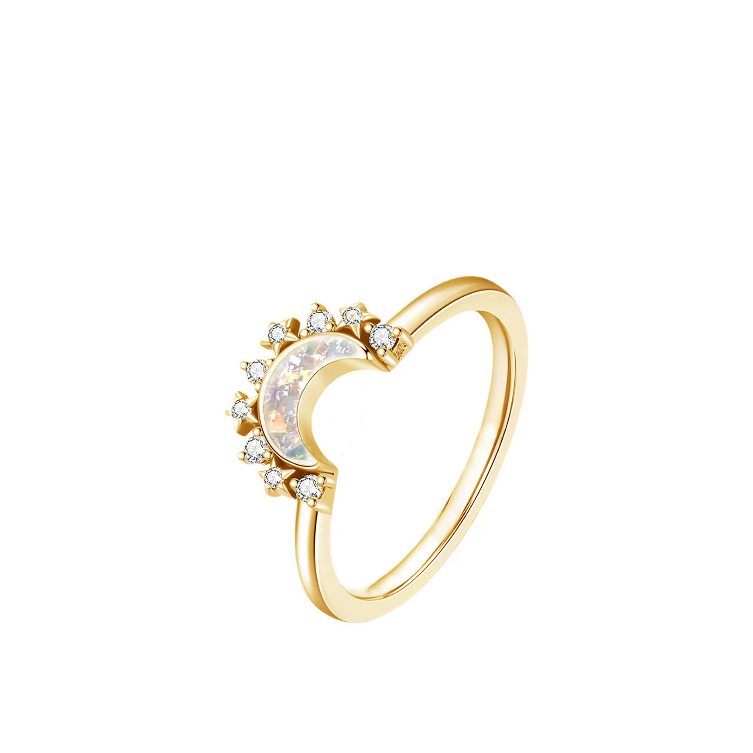 Lunar Radiance Ashes Ring - Elegant Memorial Jewelry for Loved Ones | Perfect for Remembrance Ceremonies, Funerals & Keepsake Gifting