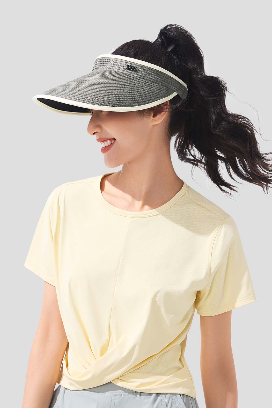 Guji Wide Brim Women's Sun Visor Hat UPF50+ for Outdoor Activities - Beach, Golf, Hiking & Gardening (BM569)