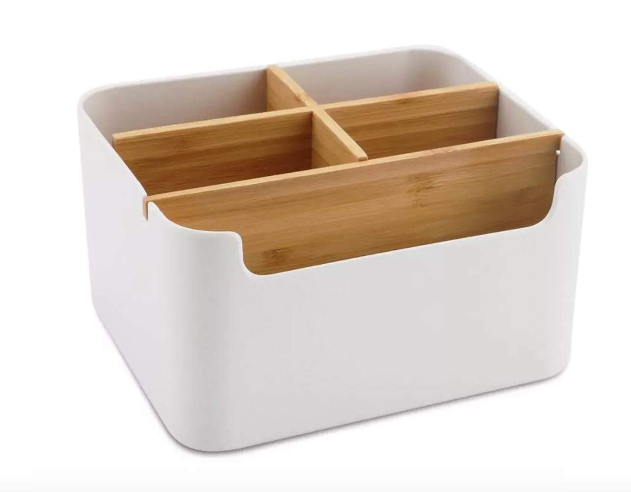 Multi-Purpose Organizer & Storage Box - Remote Control Holder, Makeup Organizer, Desk & Bathroom Caddy for Home & Office - Perfect for Desk Storage, Phone Holder, Pen & Pencil Organization - Ideal for Bedroom, Office, Bathroom & Living Room Organization