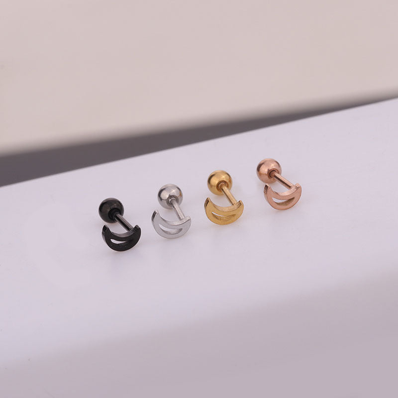 20G Skeleton Barbell Stud Earrings - Helix & Daith Piercing Jewelry for Men & Women | Gothic Punk Style Body Jewelry for Cartilage, Tragus, or Conch Piercings | Perfect for Everyday Wear & Alternative Fashion
