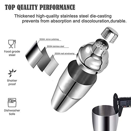 Premium 14-Piece Cocktail Shaker Set - Professional Bartender Kit with Stainless Steel Mixing Tools for Home Bars, Parties & Mixology Enthusiasts | Perfect for Margaritas, Martinis & Craft Cocktails