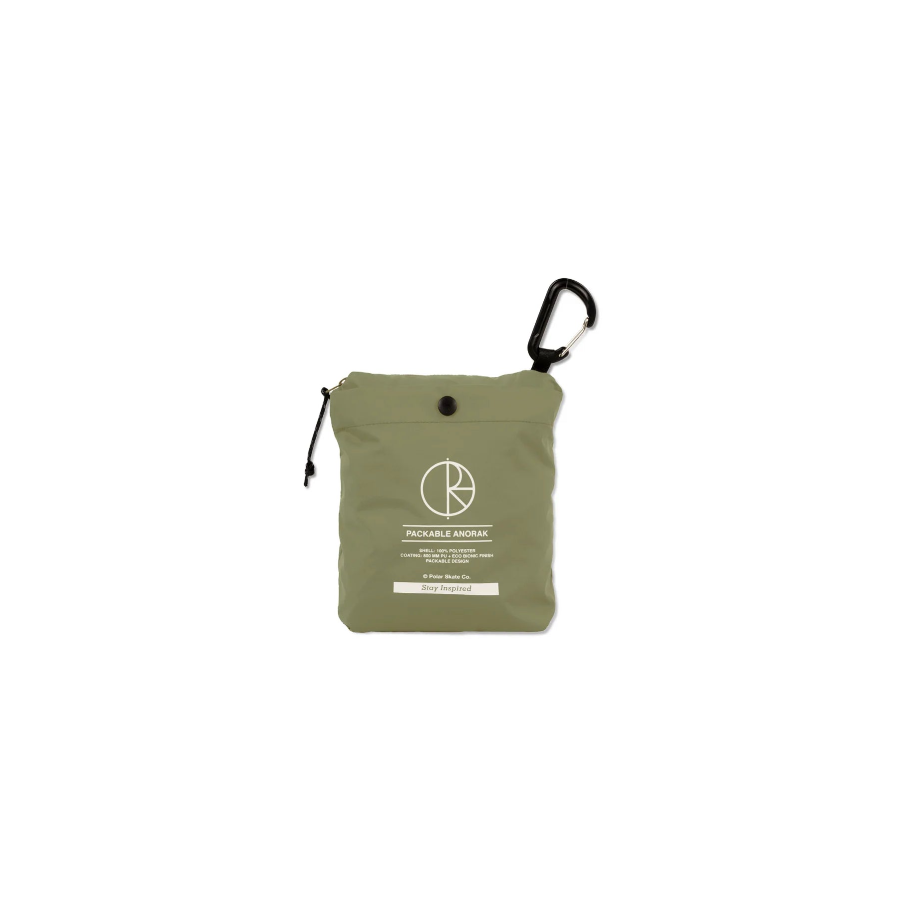 Polar Packable Anorak Jacket - Lightweight Water-Resistant Windbreaker for Hiking & Outdoor Adventures (Dirty Green)