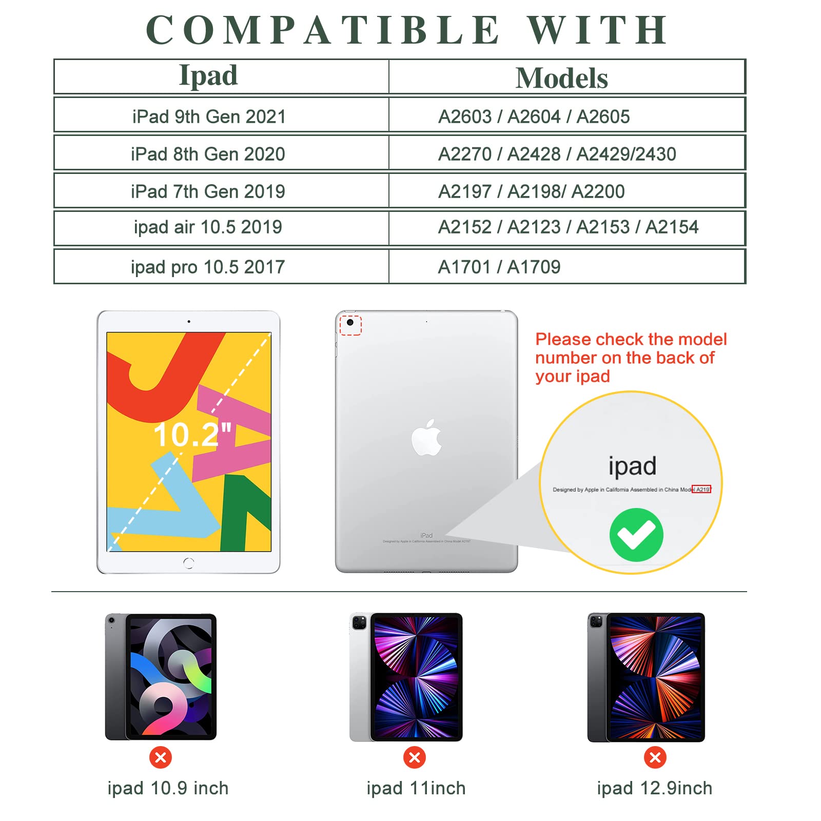 Vimorco iPad 9th/8th/7th Generation Case 10.2 inch 2021/2020/2019 & iPad Pro 10.5 inch 2017 / iPad Air 3rd Generation 2019 Protective Cover - 360° Rotating Stand with Apple Pencil Holder, Multi-Angle Viewing & Shockproof Design - Perfect for Work, Study & Entertainment (Smoke)