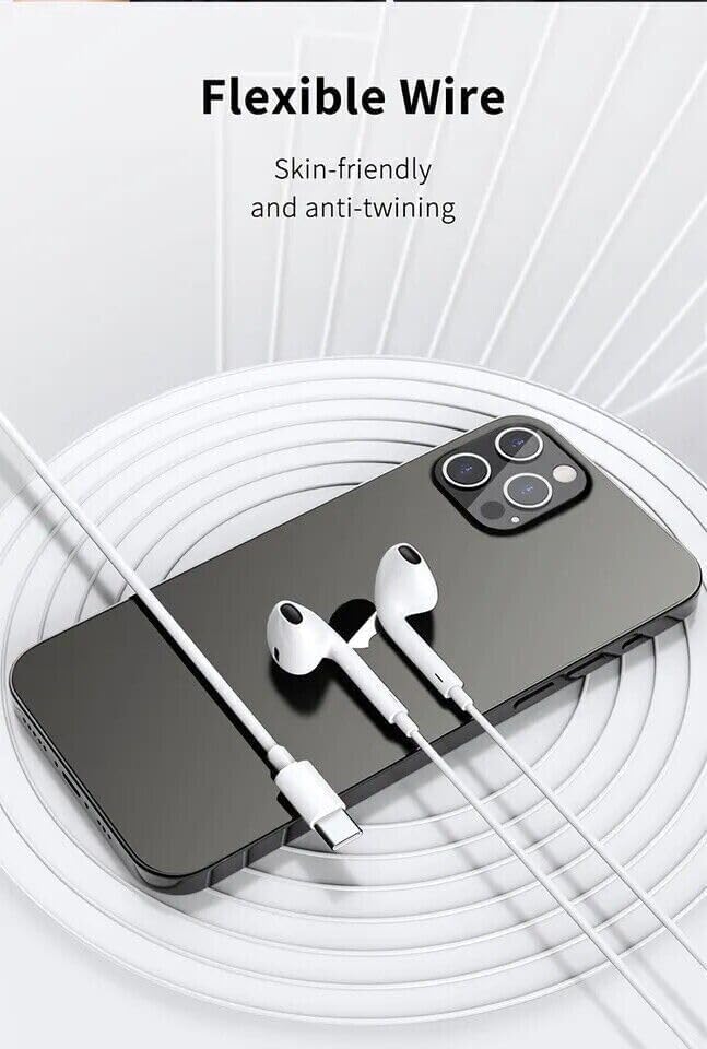 Premium HiFi Stereo USB-C Wired Earbuds with Mic & Volume Control - Compatible with Google Pixel 8a/8/8 Pro/7a/7 Pro/6/6a/6 Pro/Fold - Perfect for Gaming, Music & Work Calls