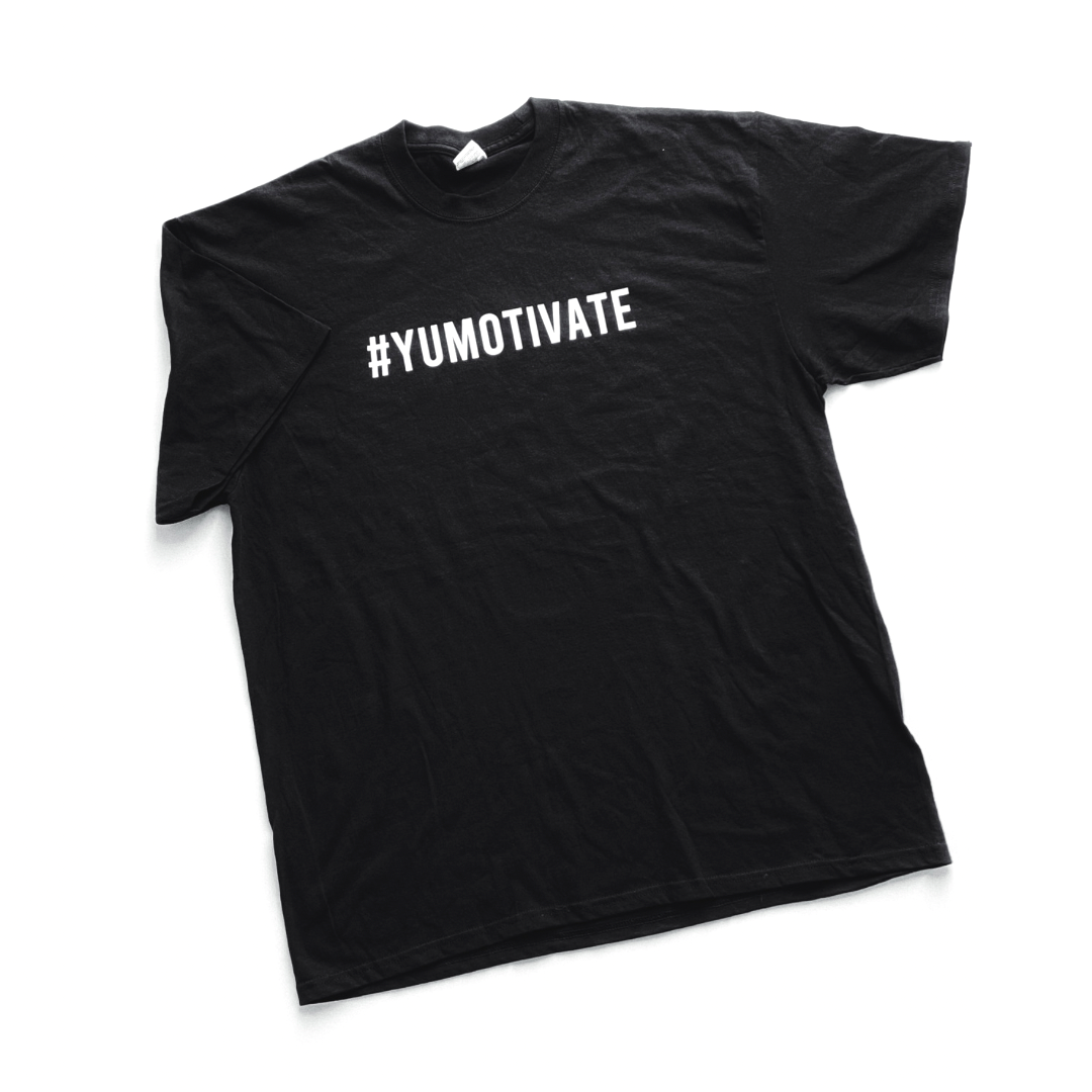 Yumo Creative #YUMOTIVATE Motivational Cotton T-Shirt for Men & Women - Gym, Workout, Casual Wear