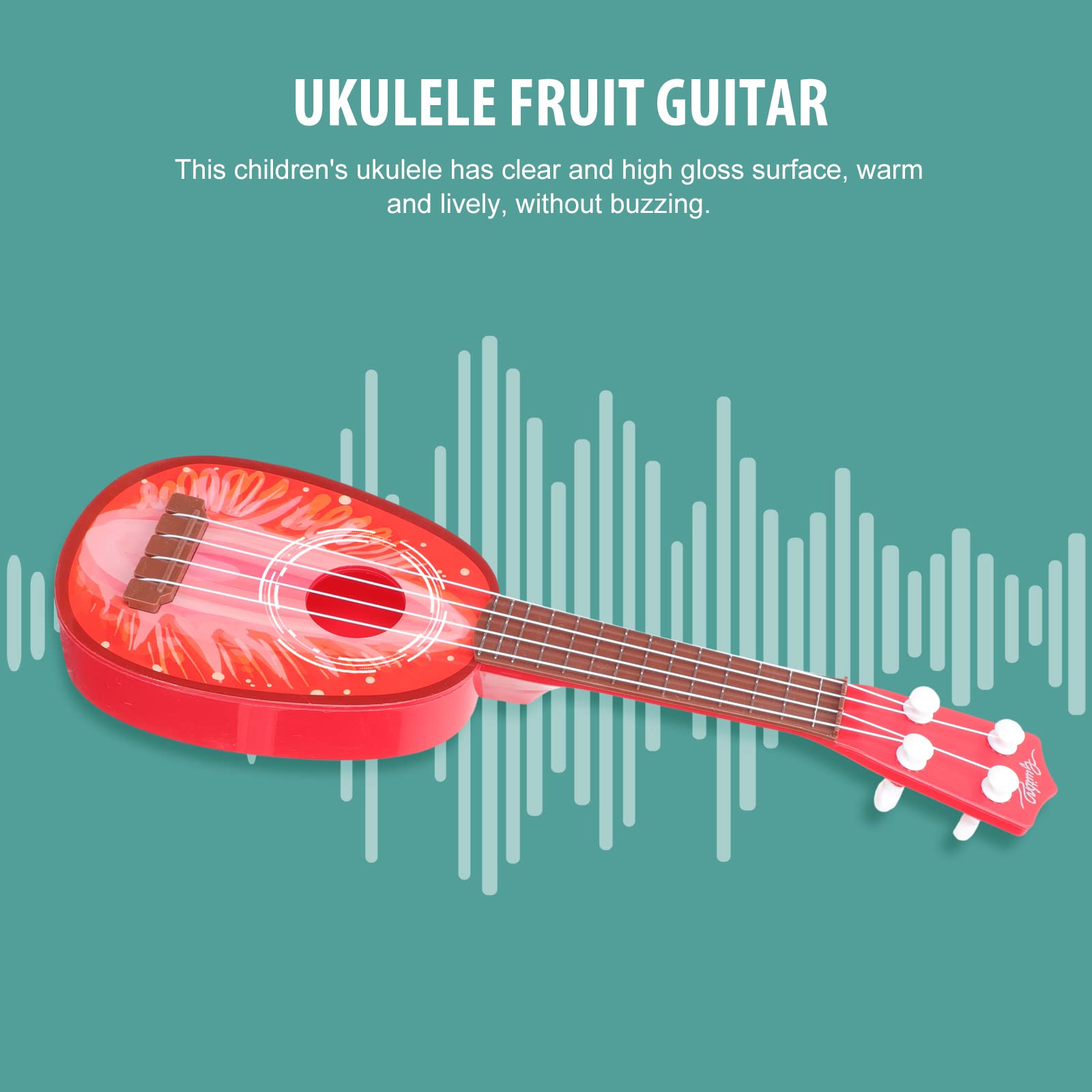 EXCLUZO 2-Pack Realistic Toy Guitar Set - Beginner's Mini Ukulele for Kids & Toddlers | Pretend Play, Music Education & Birthday Gifts