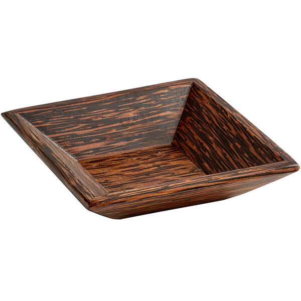 Premium FOH Square Palm Wood Plates - Set of 12, 4.5 Inch Eco-Friendly Disposable Plates for Parties, Picnics & Sustainable Dining - Biodegradable Palm Leaf Tableware