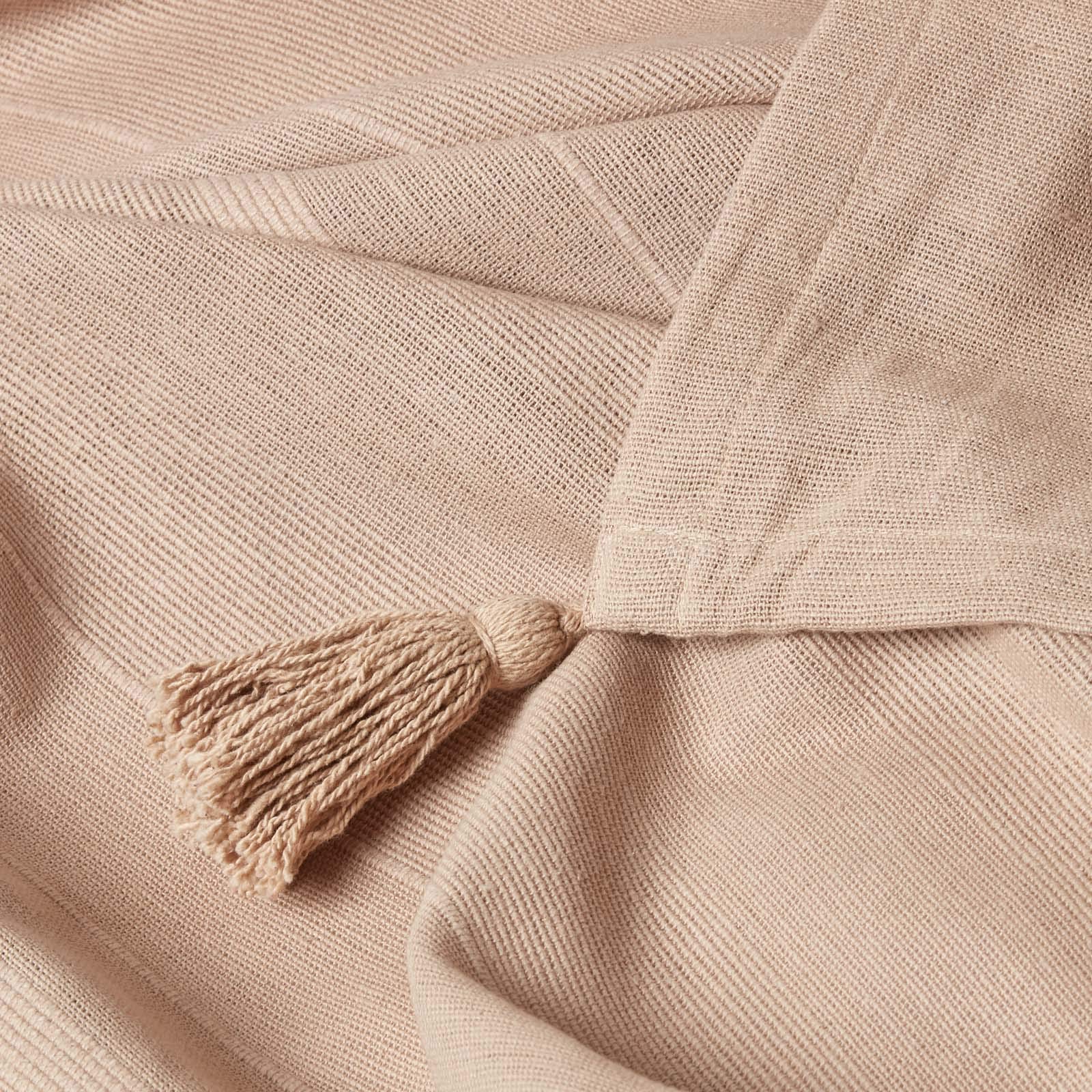 Rajput Ribbed Throw Blanket - 90 x 100 Inches - Handmade 100% Cotton Beige Sofa Cover - King Size Bedspread for Double Bed - Machine Washable & Easy Care - Perfect for Living Room Decor, Bedroom Coziness & Home Styling