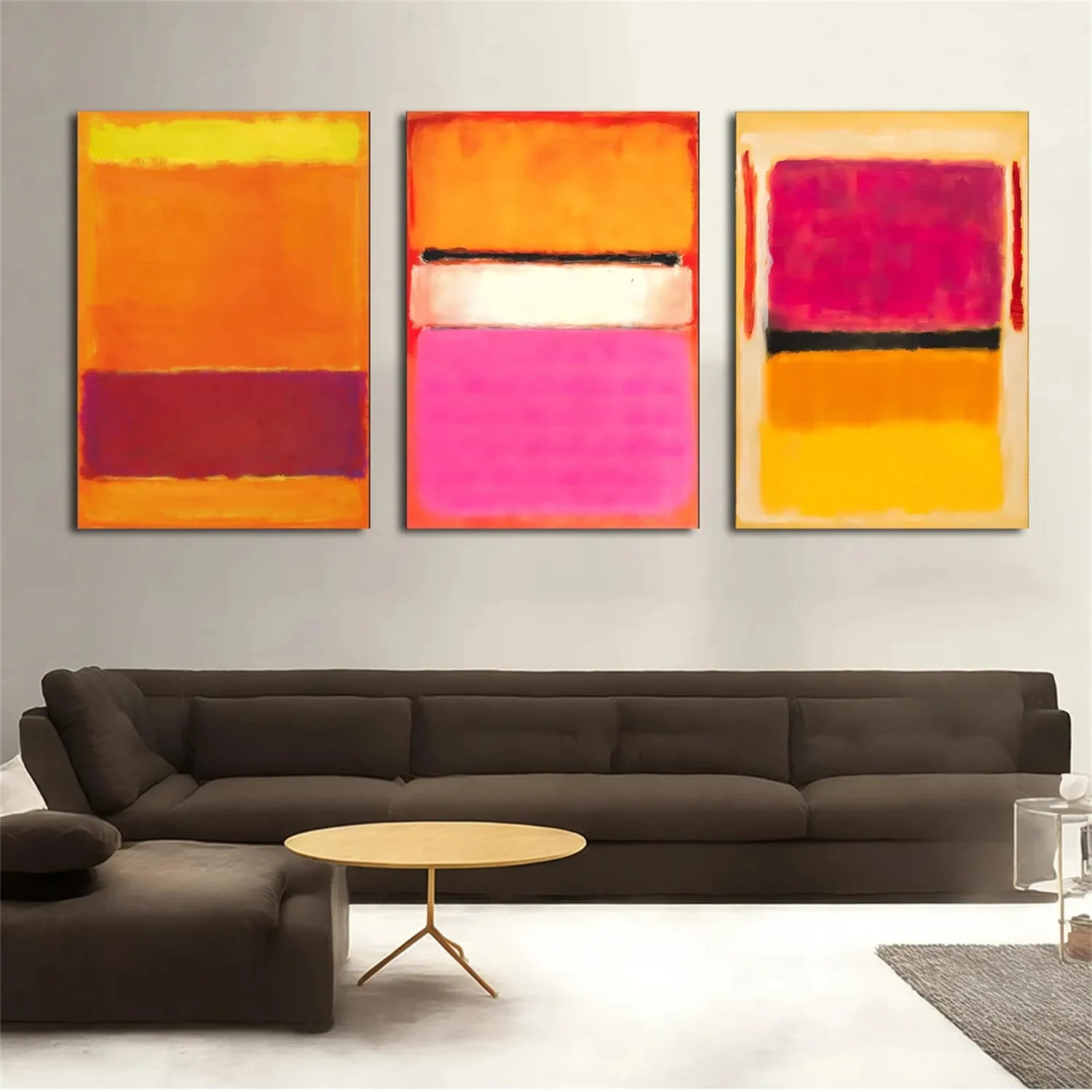 Abstract Tranquility Set of 3 Wall Art Prints - Modern Minimalist Home Decor for Living Room, Bedroom & Office - #WS183