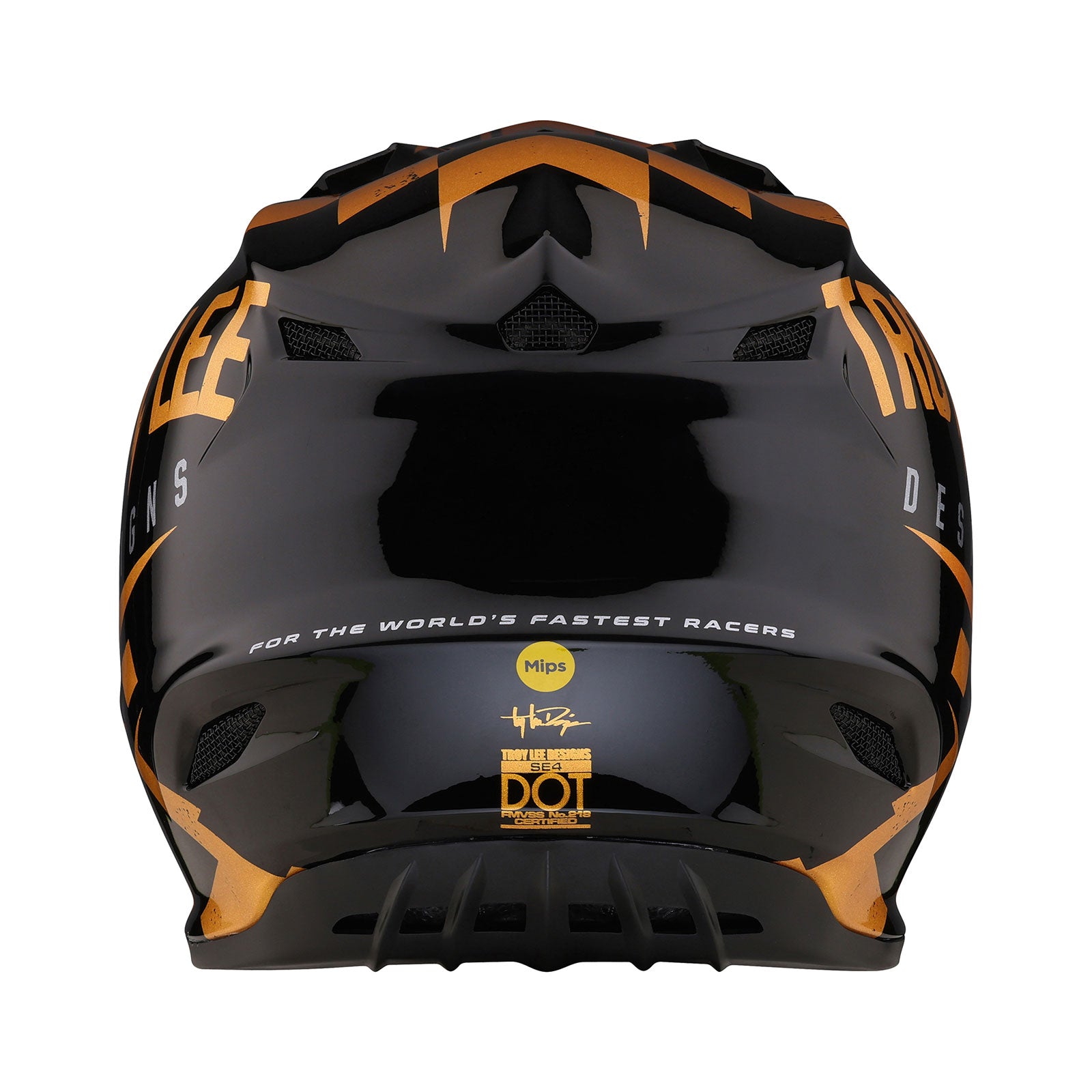 SE4 Polycarbonate Racing Helmet - Lightweight & Durable Motorcycle Helmet for Men & Women - Black & Gold - Perfect for Track Racing, Motorcycling & Extreme Sports