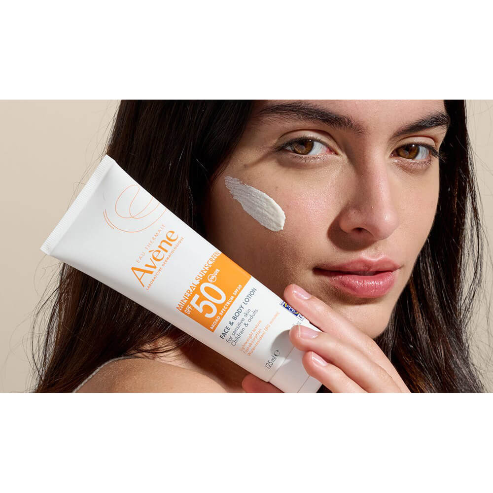 Avène Mineral Sunscreen SPF 50 for Face & Body - Fragrance Free, Non-Greasy, Water Resistant - Perfect for Outdoor Activities, Beach & Daily Sun Protection