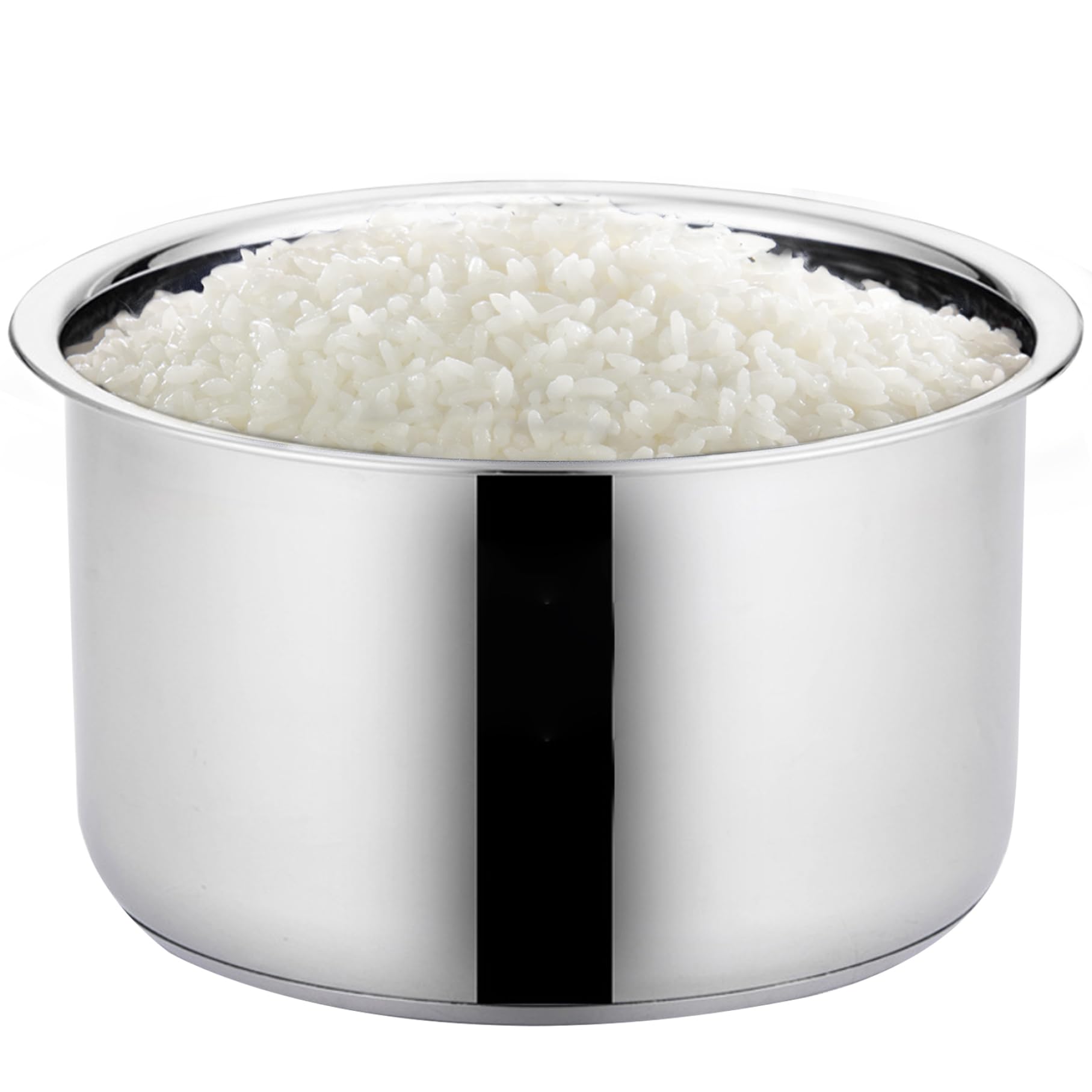 Stainless Steel 3L Rice Cooker Inner Pot with Thickened Bottom - Replacement Pot for Electric Pressure Cooker - Perfect for Home Cooking & Meal Prep