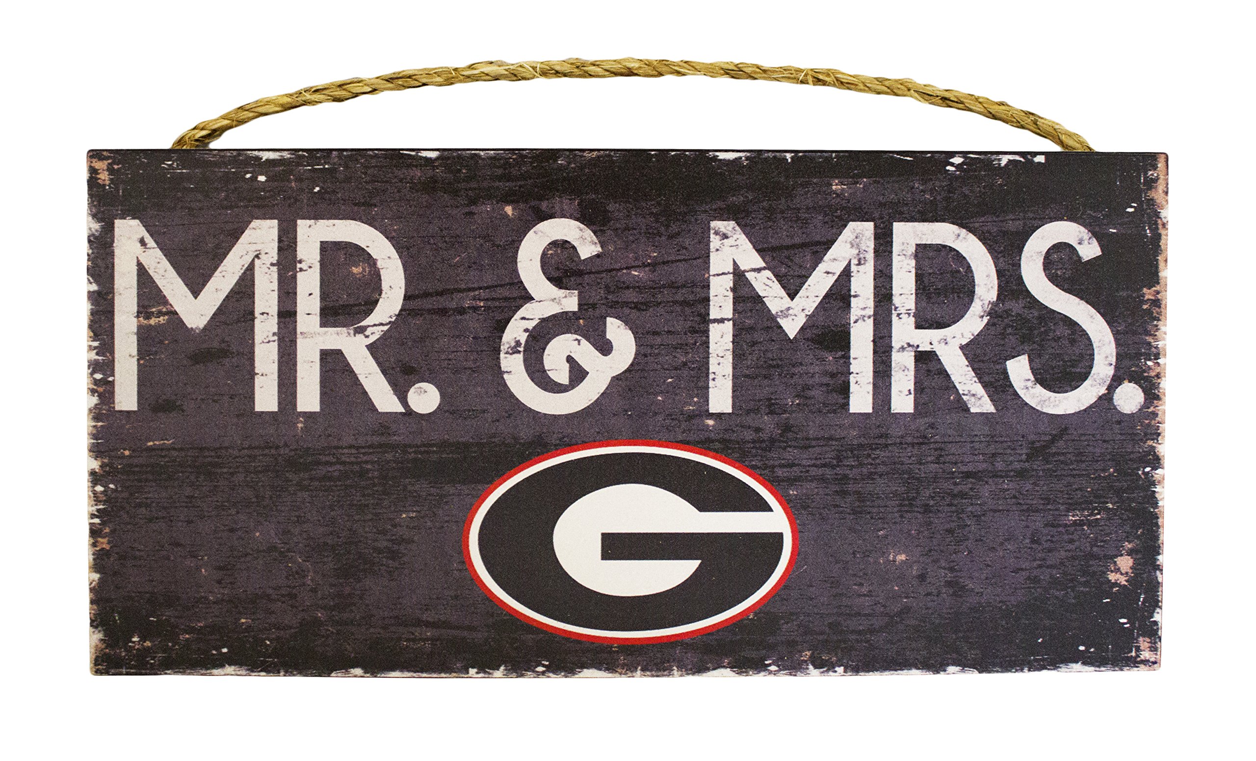 NCAA Mr. & Mrs. Wood Sign 12x6