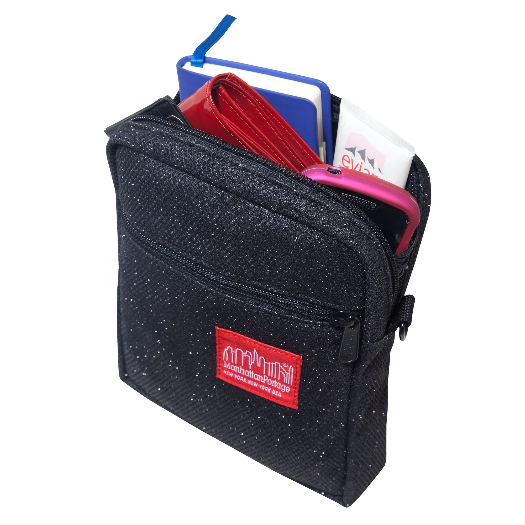 Manhattan Portage City Lights Midnight Black Crossbody Bag - Stylish & Durable for Urban Commute, Travel & Everyday Use