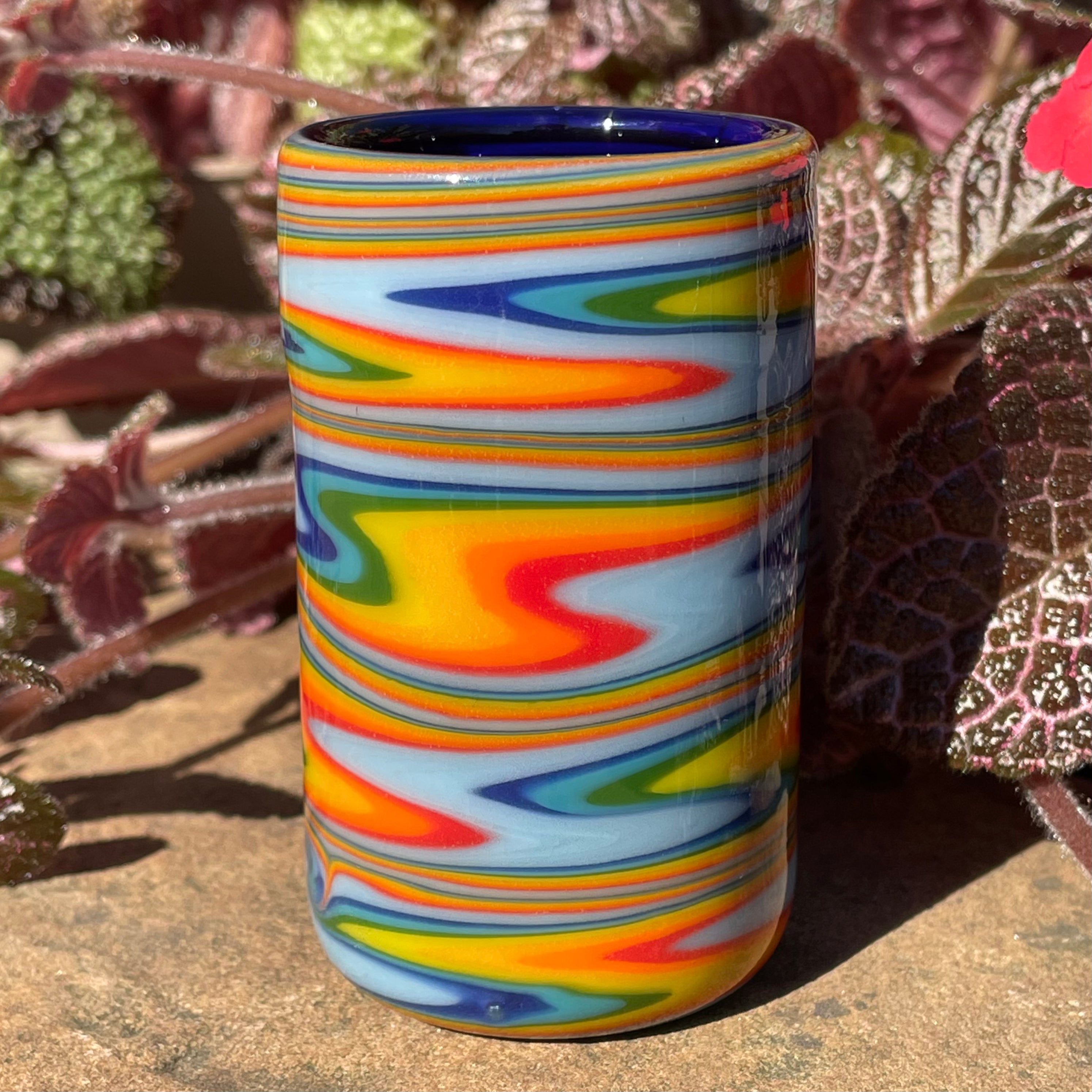 Rainbow Wig Wag Shot Glass - Colorful Party Drinking Cups for Celebrations, Bachelorette Parties & Bar Nights - Fun Novelty Glassware for Cocktails & Shots