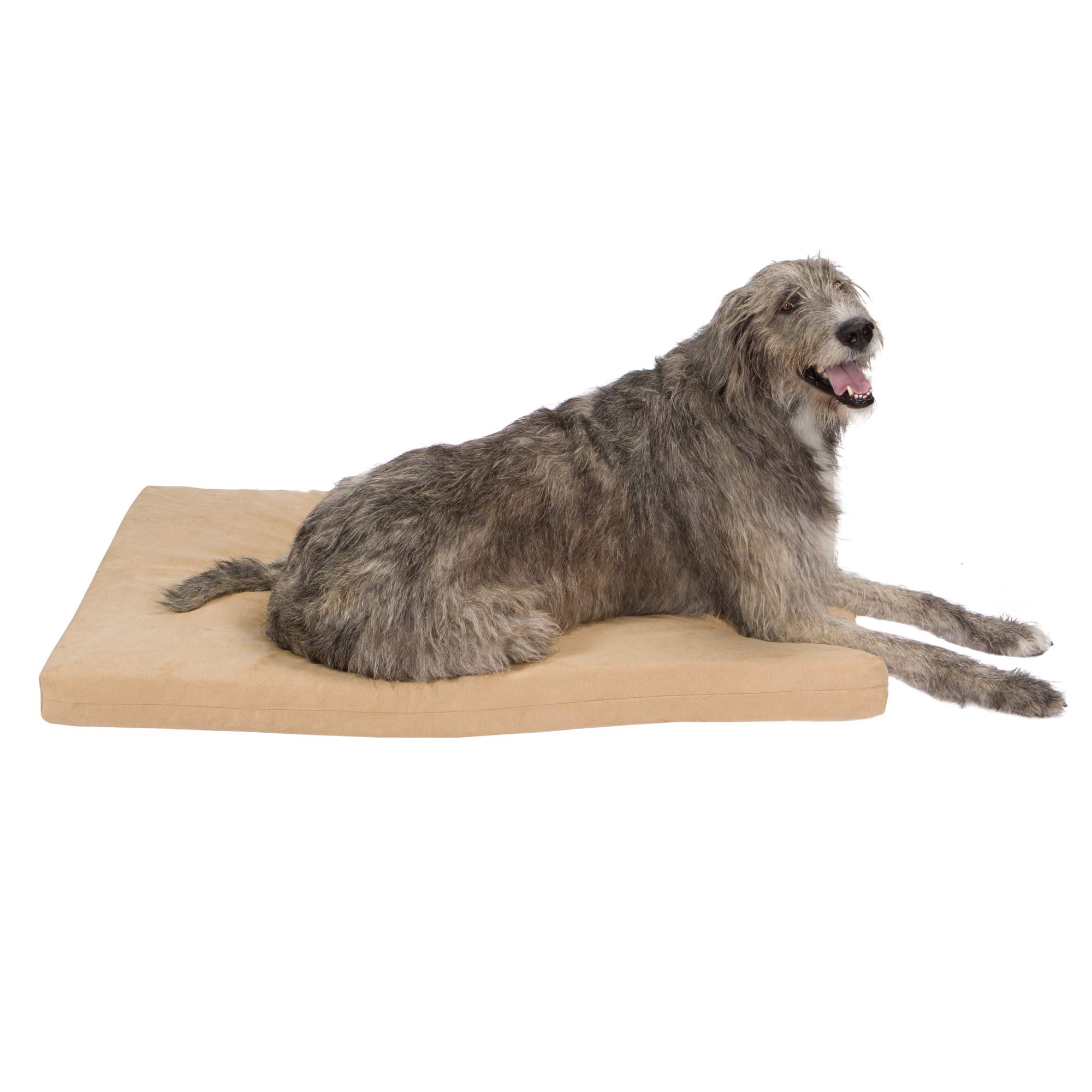 Orthopedic Dog Bed with Gel Memory Foam - Washable Large Pet Bed for Joint Pain Relief & Comfortable Sleep | Removable Cover, Tan Color | Perfect for Elderly Dogs & Post-Surgery Recovery