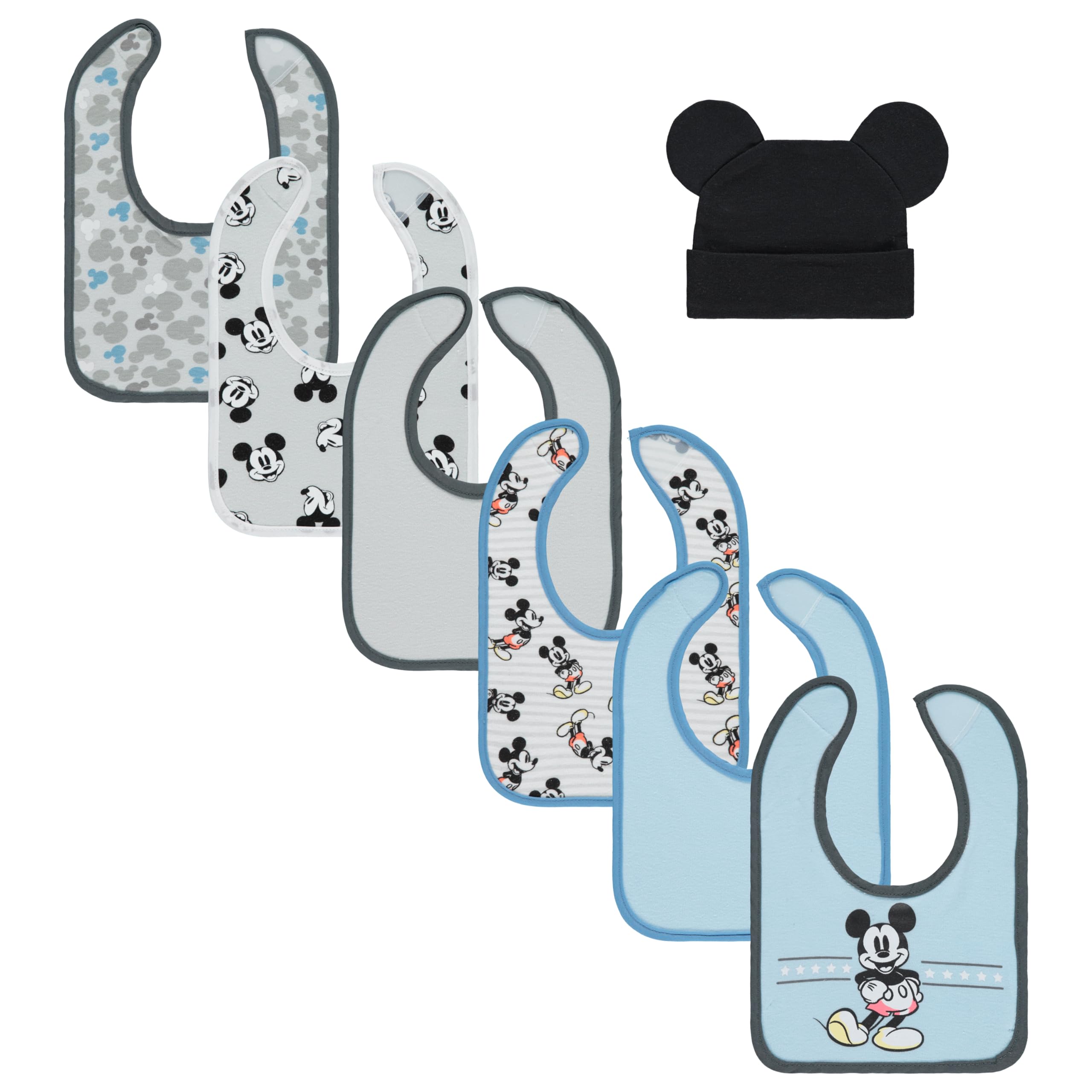 Disney 7-Pack Baby Bibs with Character Prints - Soft Lightweight Cloth Drool Bibs for Infants & Toddlers - Perfect for Feeding, Teething, and Drooling Protection - Ideal for Daycare, Mealtime, and On-the-Go Use