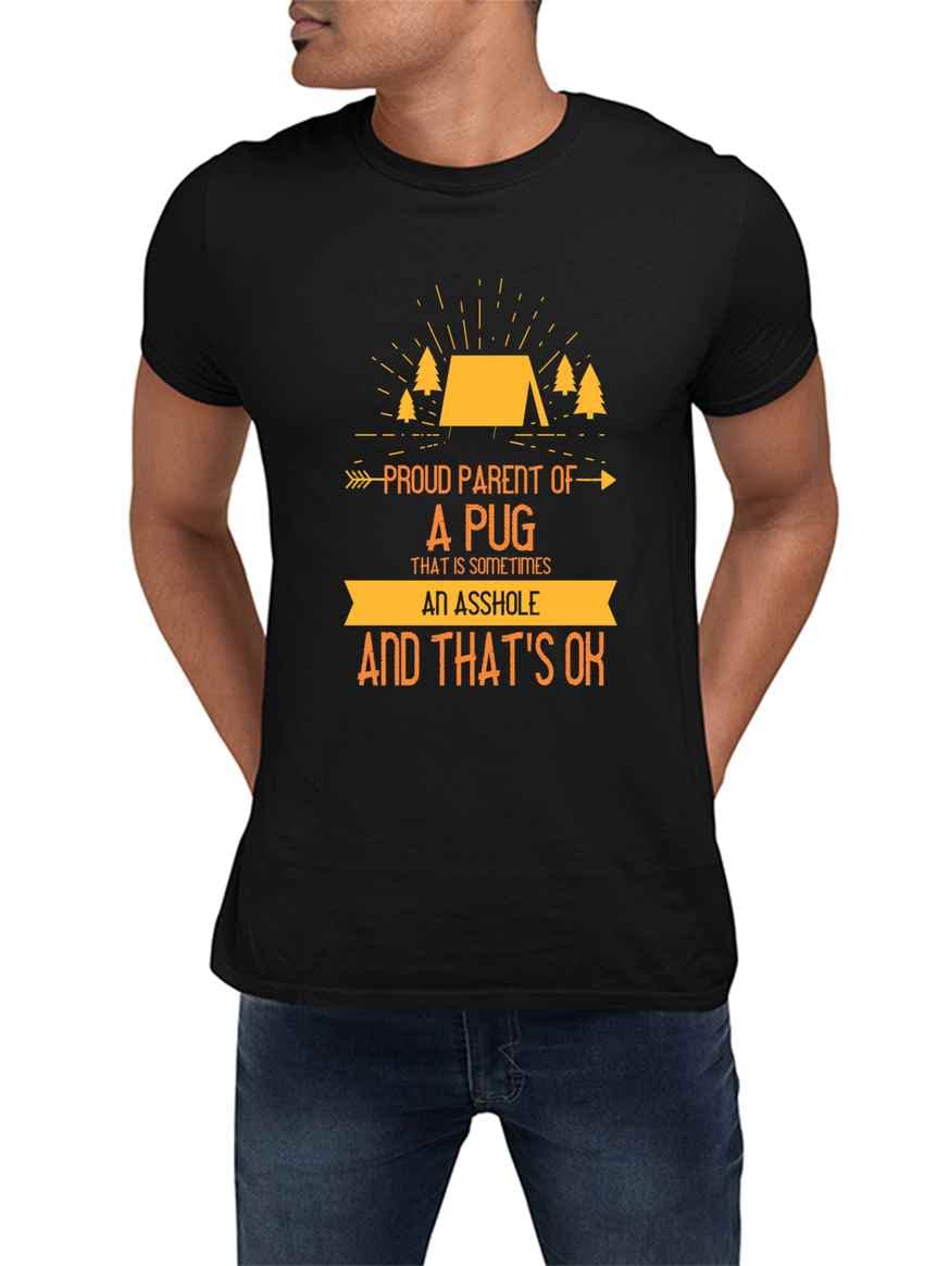 Pug Lover T-Shirt for Women - Funny Pug Mom Gift Idea - Black Dog Themed Apparel for Casual Wear & Pug Enthusiasts