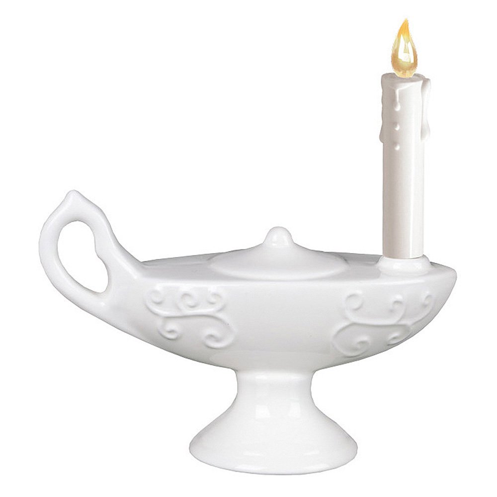 Prestige Medical Ceramic 1897 Battery-Operated Nurse Graduation Lamp - Large White Night Light for Nursing Students, Graduation Gifts, Dorm Room Decor & Night Shift Lighting