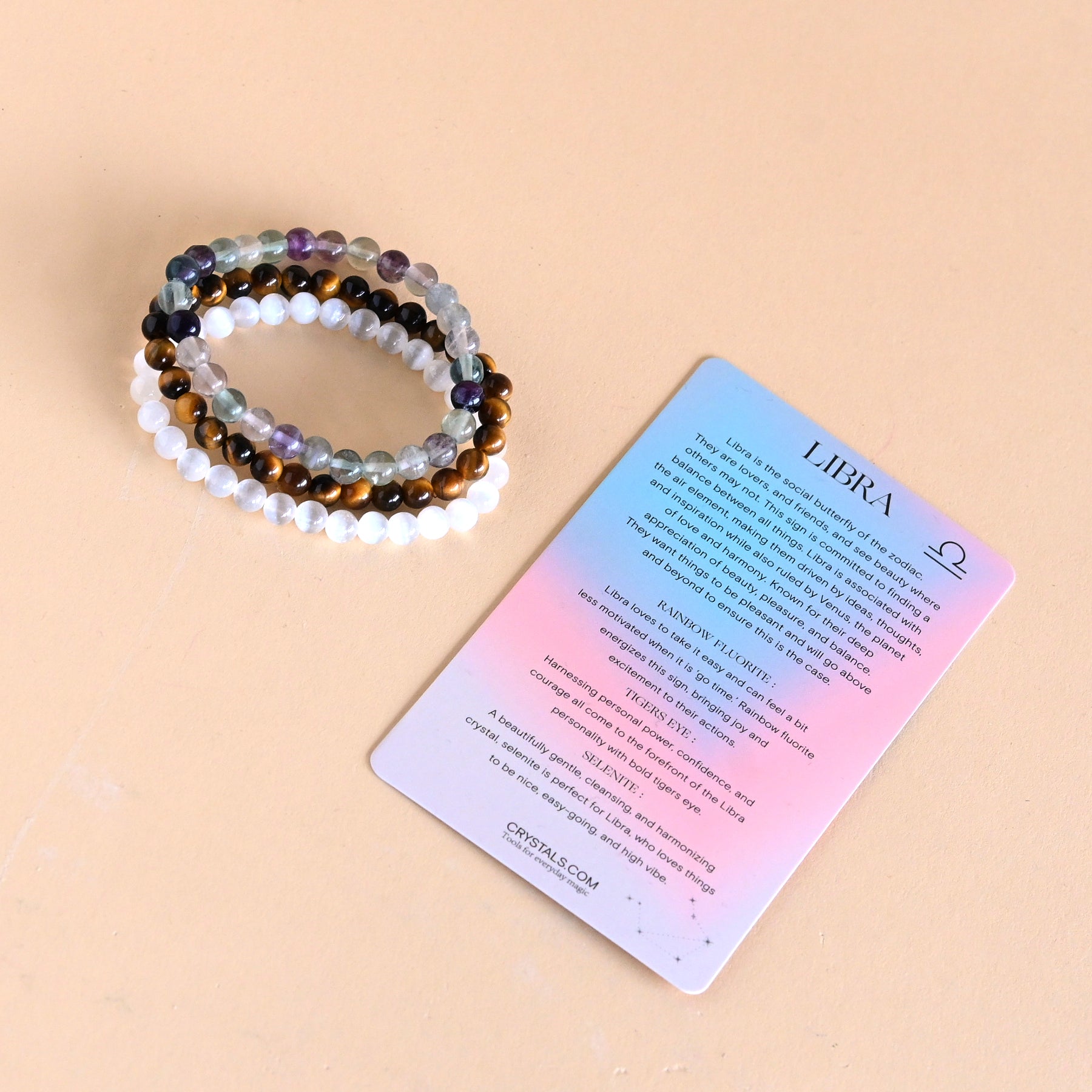 Libra Zodiac Bracelet Trio Set - Gold, Silver & Rose Gold Adjustable Star Sign Bracelets for Women - Perfect for Birthdays, Gifts & Daily Wear