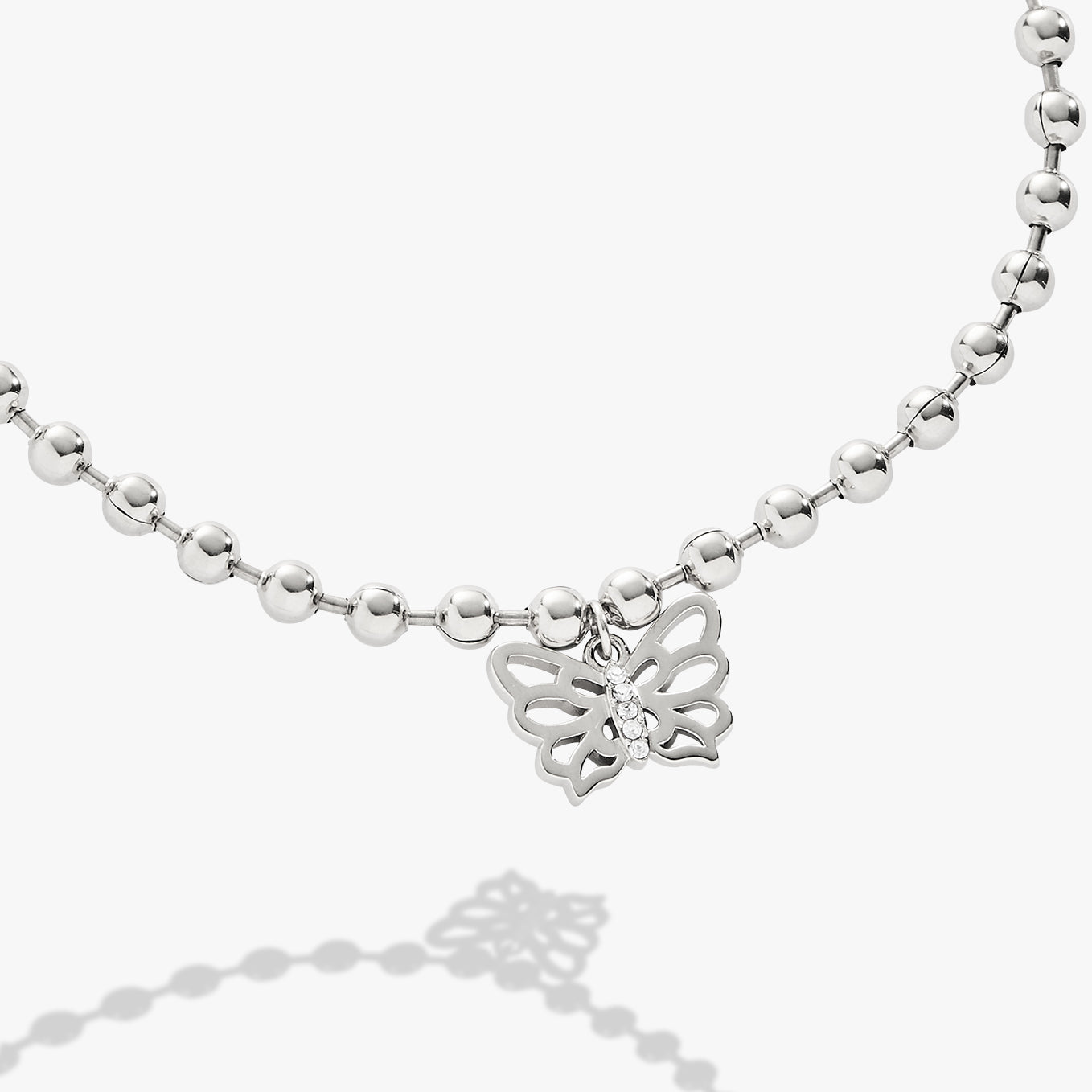 Butterfly Ball Chain Bracelet for Women - Dainty Gold Silver Adjustable Charm Bangle | Perfect for Everyday Wear, Gifts & Special Occasions