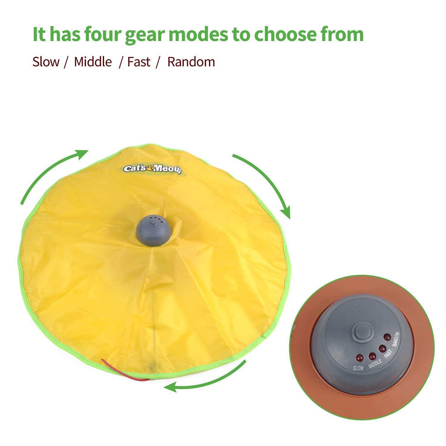 Interactive Electric Cat Toy with Moving Mouse - 4 Speed Modes for Playful Cats | Automatic Undercover Mouse Toy for Indoor Hunting & Exercise | Perfect for Kittens & Adult Cats Playtime