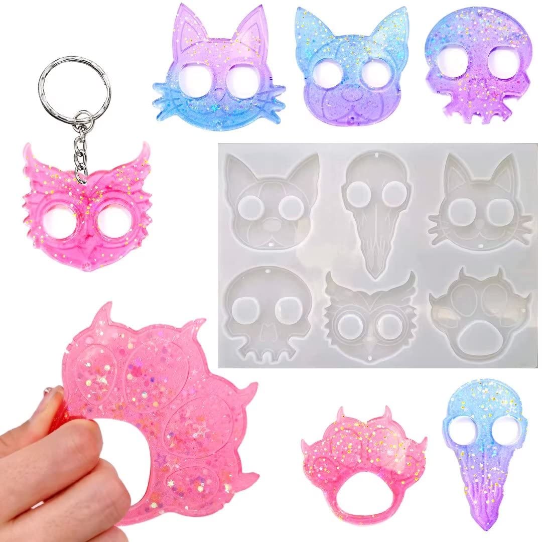 1PCS Silicone Molds for Resin Crafting - DIY Epoxy Resin Molds for Jewelry, Keychains & Home Decor - Reusable Flexible Silicone Molds for Art Projects and Gift Making