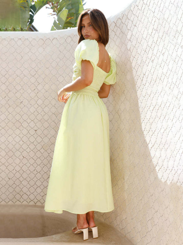 Elegant Women's Chiffon Flowy Maxi Dress - Summer Beach Wedding Party & Vacation Outfit