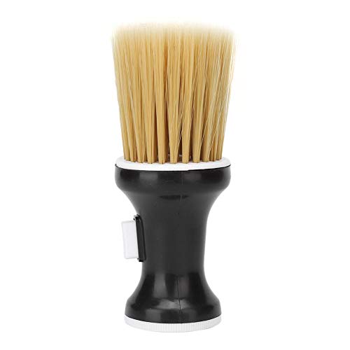 Professional Neck Duster Brush for Hairdressing - Soft Bristles for Powder Storage & Styling - Haircut Cleaning & Sweeping Tool (Black) - Perfect for Barbershops, Salons & Home Hair Care