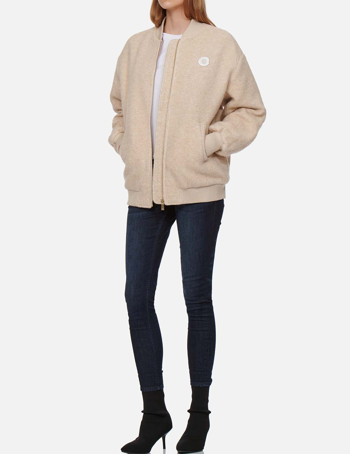 Warm Fur Seagull Insert Padded Sherpa Bomber Jacket for Men & Women - Cozy Winter Outerwear for Casual Wear & Outdoor Activities