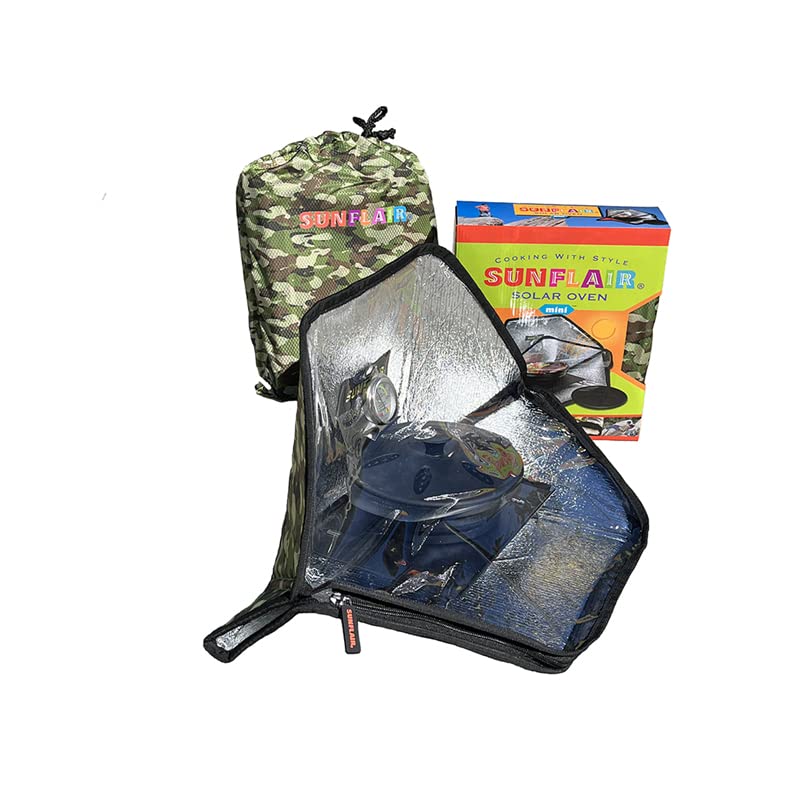 Portable Mini Solar Oven for Camping & Outdoor Cooking - Compact, Lightweight & Eco-Friendly (Camo Design) - Perfect for Backpacking, Picnics & Emergency Preparedness