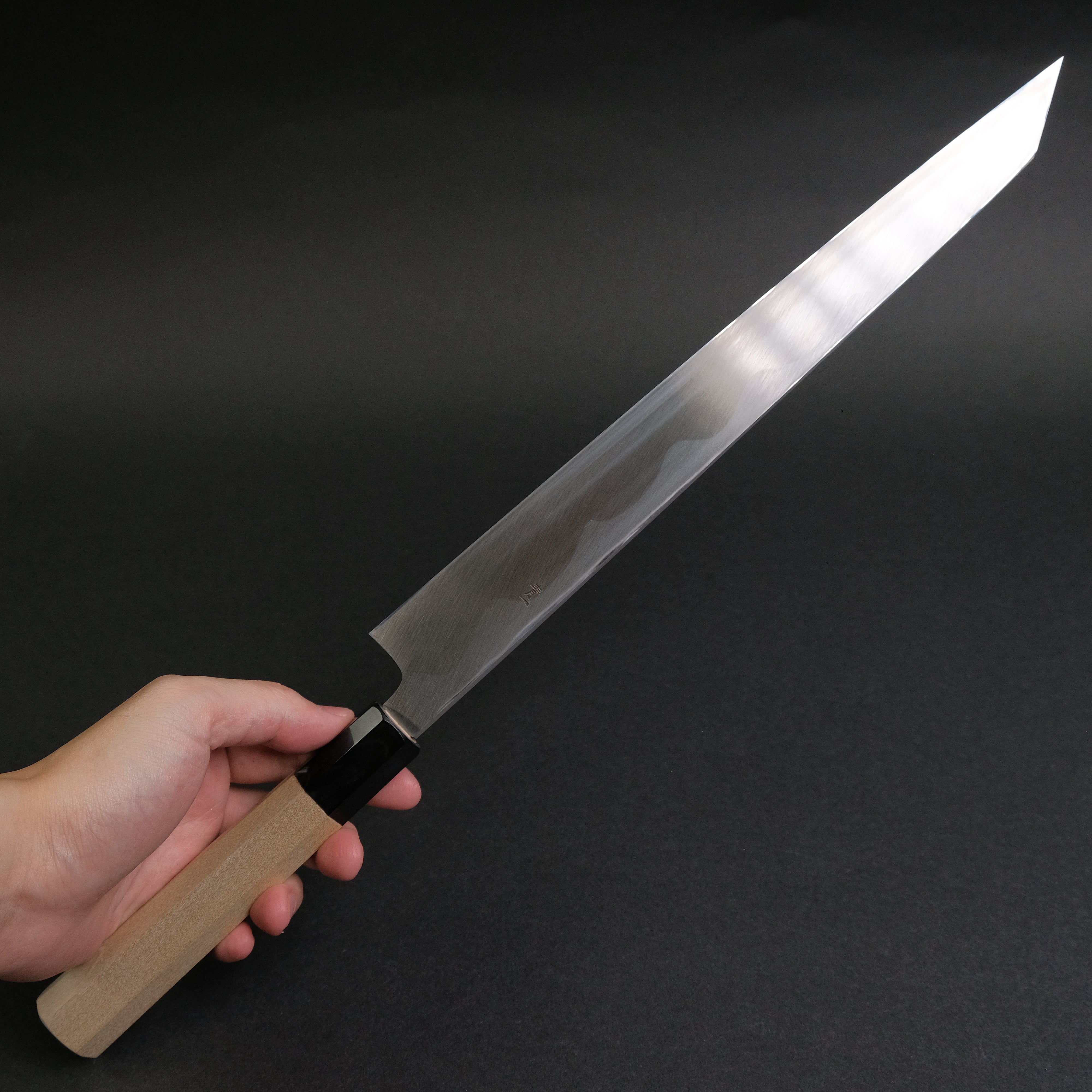 Hitohira Tanaka Mosuke Blue #1 Kiritsuke Yanagiba 300mm Japanese Chef Knife - Premium Ho Wood Handle with Saya - Perfect for Sushi, Sashimi & Precision Slicing