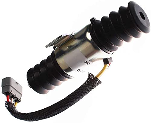 24V Stop Solenoid 11033954 Replacement for Volvo L120B L120C L150 L150C L180 L180C L90B L90C Excavators - Perfect for Engine Shutdown & Fuel Control in Construction Equipment