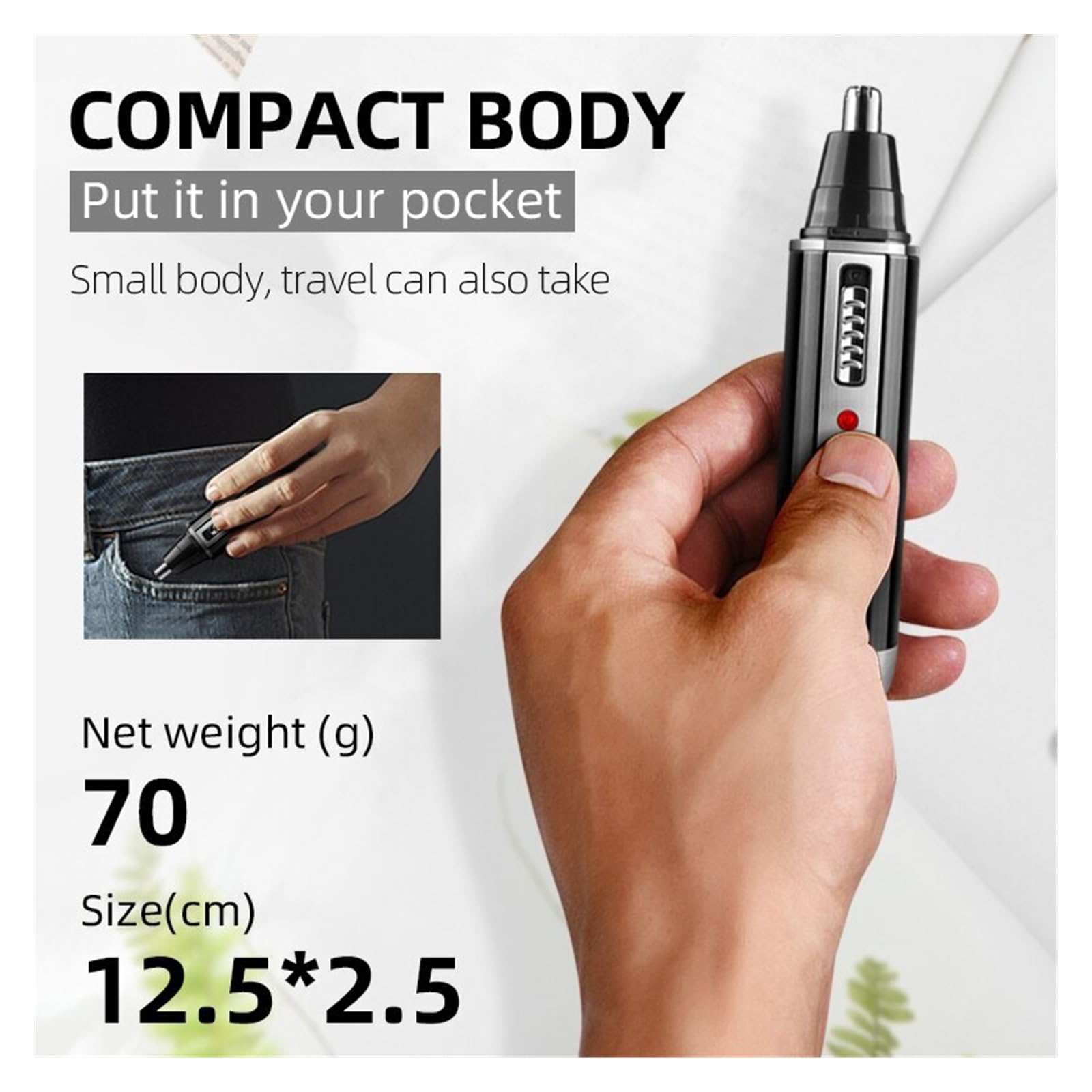 Professional 4-in-1 USB Rechargeable Men's Razor - Ear & Nose Hair Trimmer with Vacuum Cleaning System | Perfect for Grooming, Travel & Personal Care