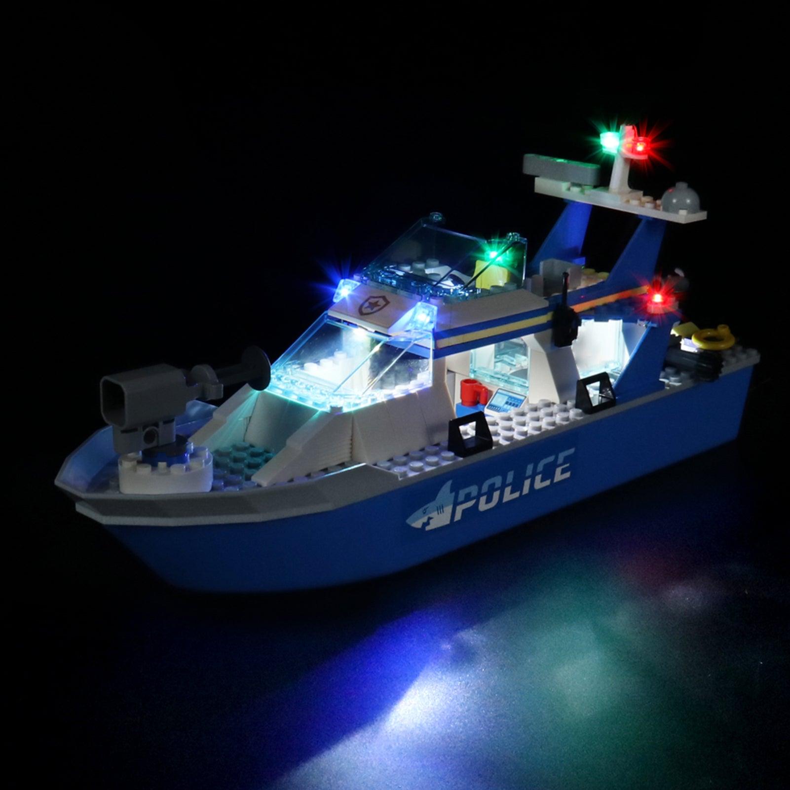 LEGO City Police Patrol Boat 60277 Light Kit - LED Lighting Set for Building Blocks | Perfect for Night Display & Model Enhancement