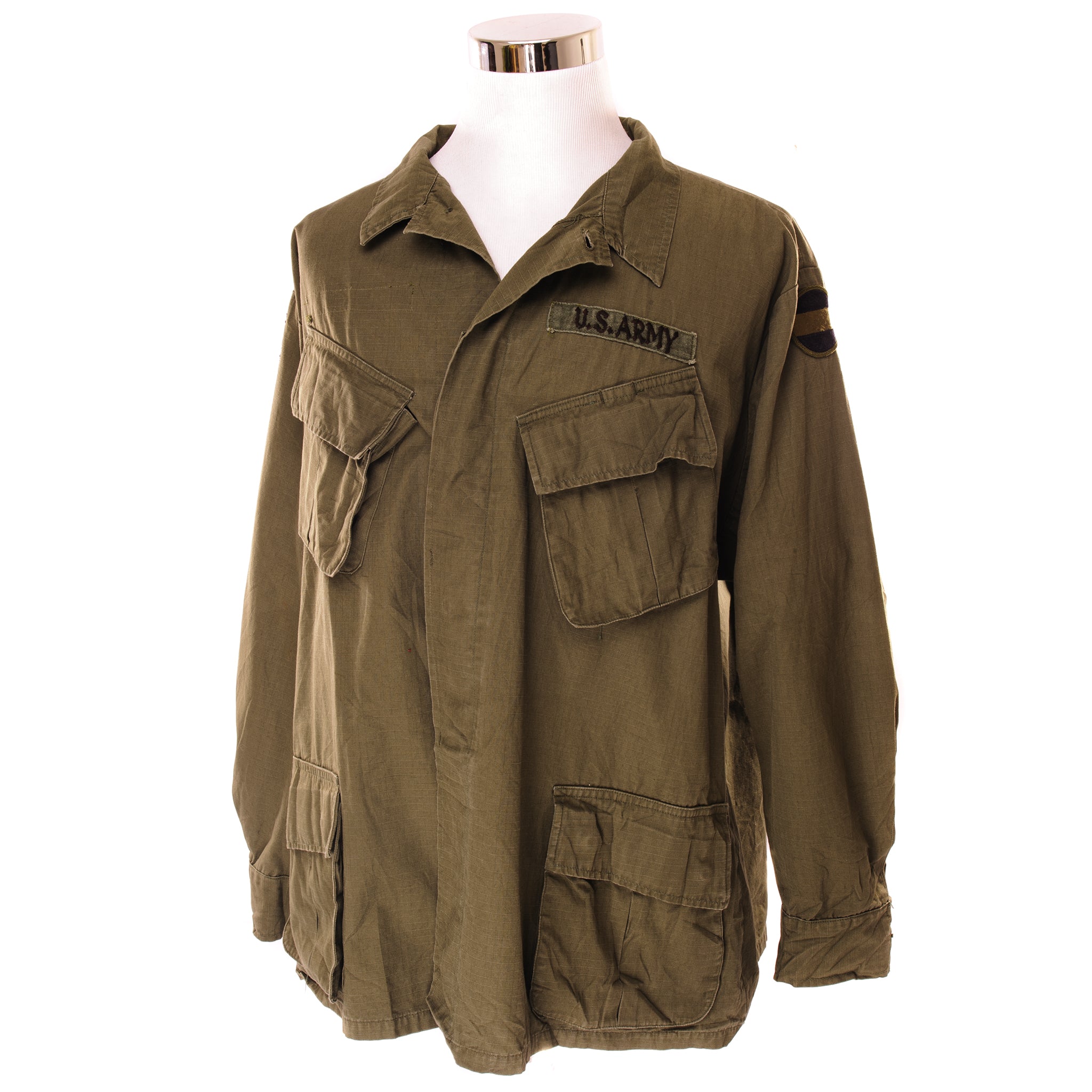 Vintage US Army Tropical Combat Jacket 5th Pattern 1969 Vietnam War - Size XL Regular - Authentic Patched - Military Surplus & Collectible - Perfect for Reenactments, Outdoor Adventures & Vintage Fashion