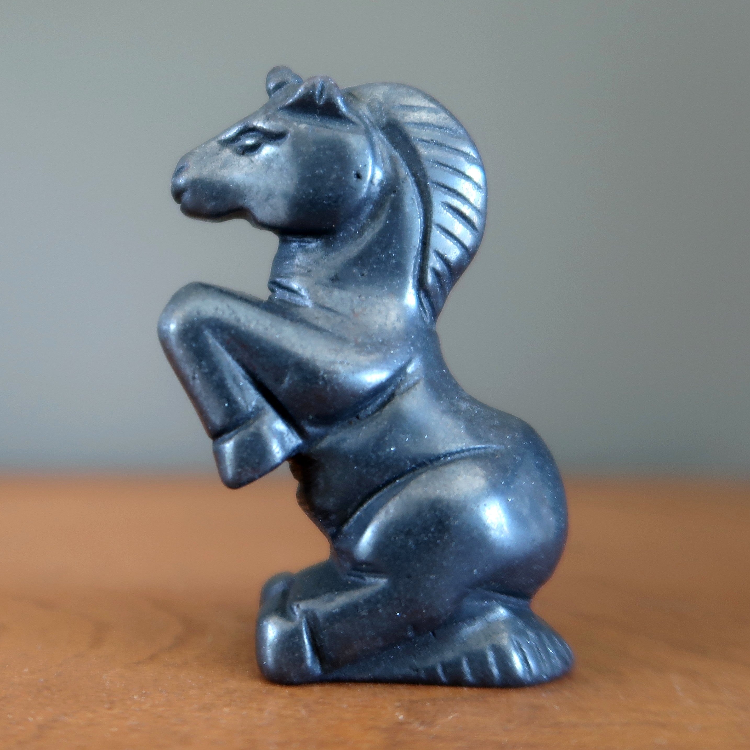 Hematite Unicorn Carving - Black Gemstone for Healing Energy & Spiritual Balance | Perfect for Meditation, Home Decor, and Positive Vibes
