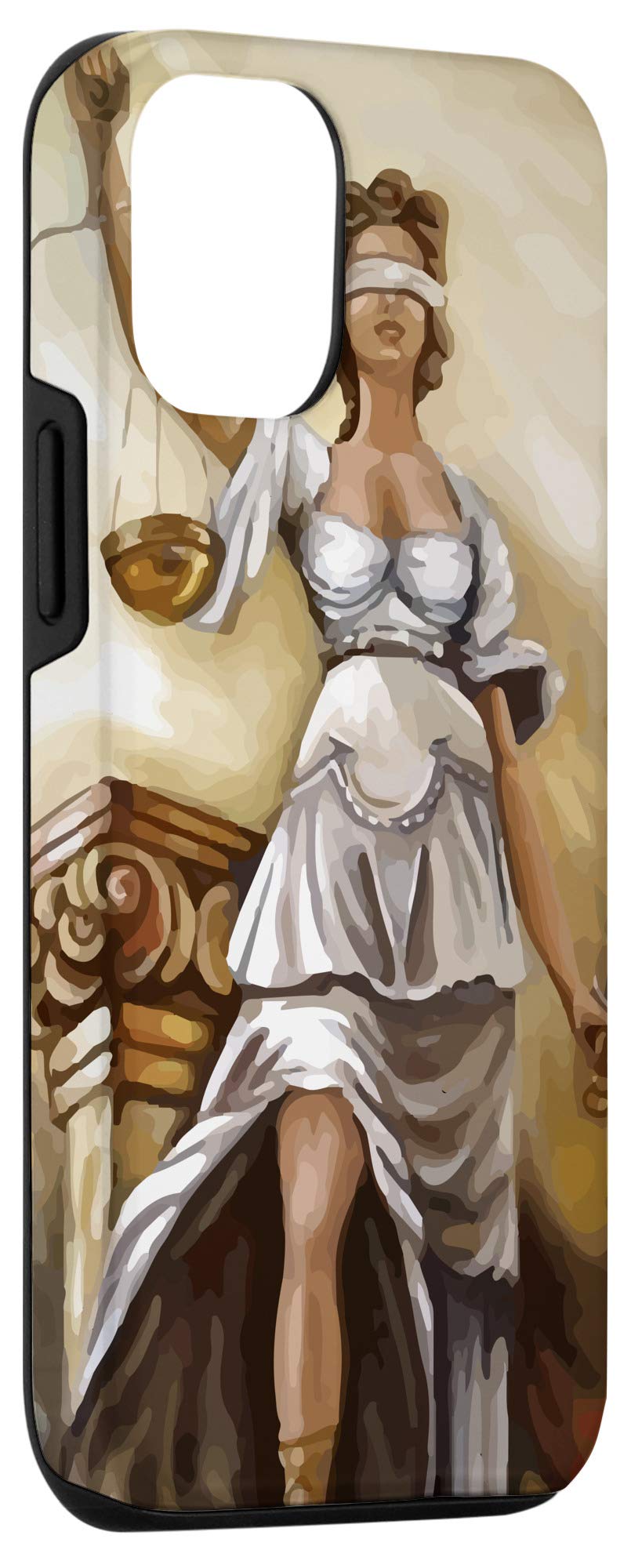 iPhone 12/12 Pro Cute Criminal Justice Lady Weight Scale Law Case - Perfect for Law Students, Lawyers & Justice Enthusiasts - Great Gift for Courtroom, Office & Legal Studies
