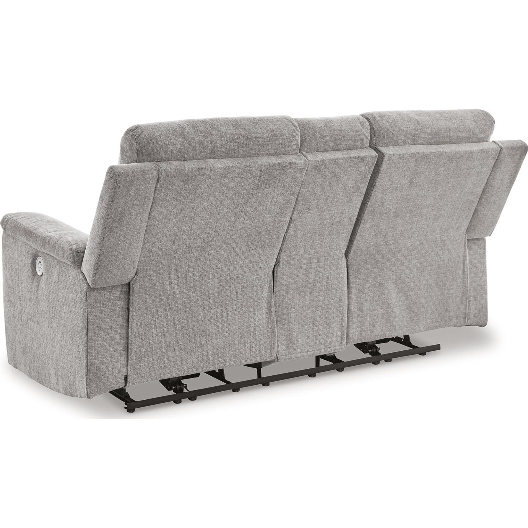 Barnsana Power Reclining Loveseat with Console - Modern Electric Recliner Sofa for Living Room, Home Theater & Family Room - Comfortable Dual Motor Couches with USB Charging & Cup Holders