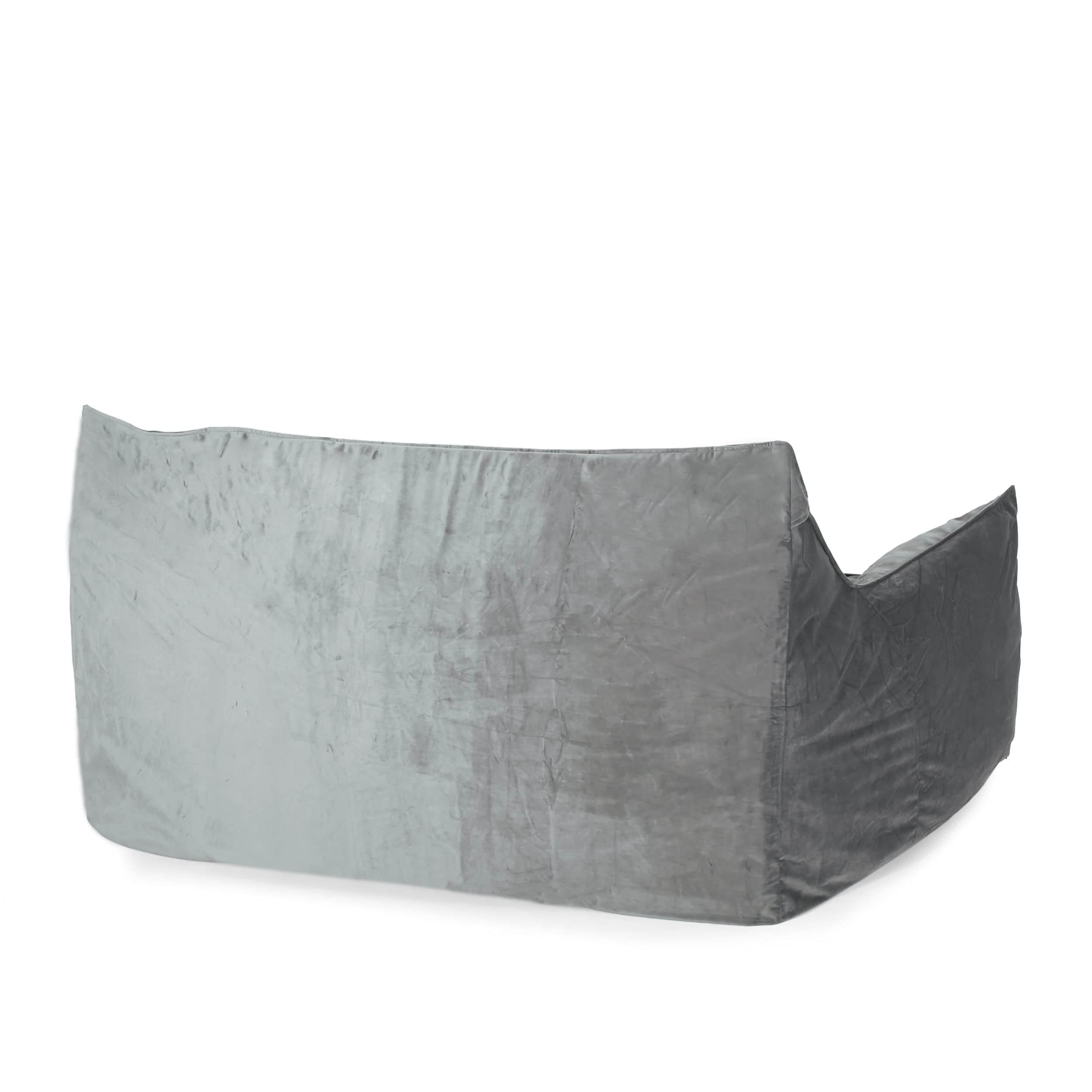 Christopher Knight Home Velie Bean Bag - Soft & Comfortable Gray Bean Bag Chair for Kids & Adults - Perfect for Living Room, Bedroom, Dorm & Game Room Relaxation