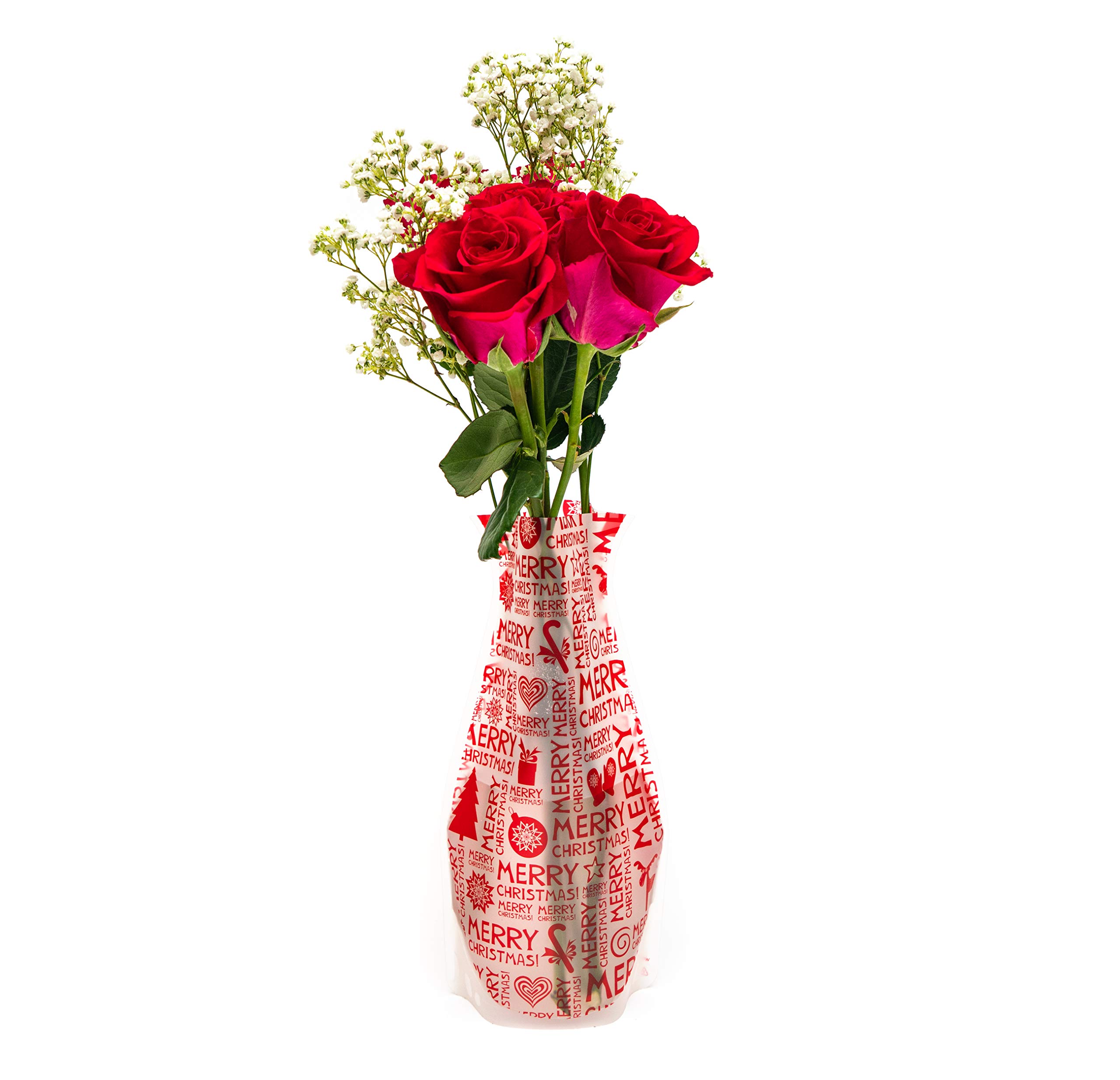 MODGY Expandable Flower Vase - Modern Plastic Decorative Vase for Fresh Flowers, Centerpieces, Home & Office Decor - Perfect for Dining Table, Living Room, Bathroom, Wedding & Special Occasions - MerryMerry