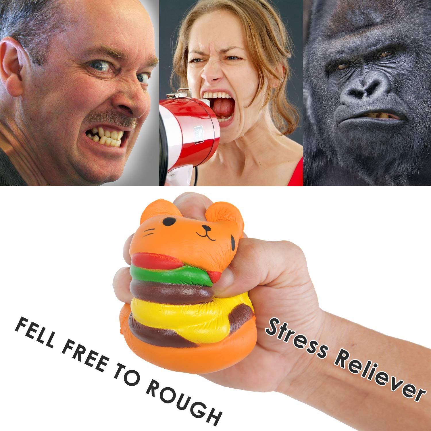 Squishy Toys for Kids & Adults - Jumbo Fruit Stress Relief for Autism & Anxiety