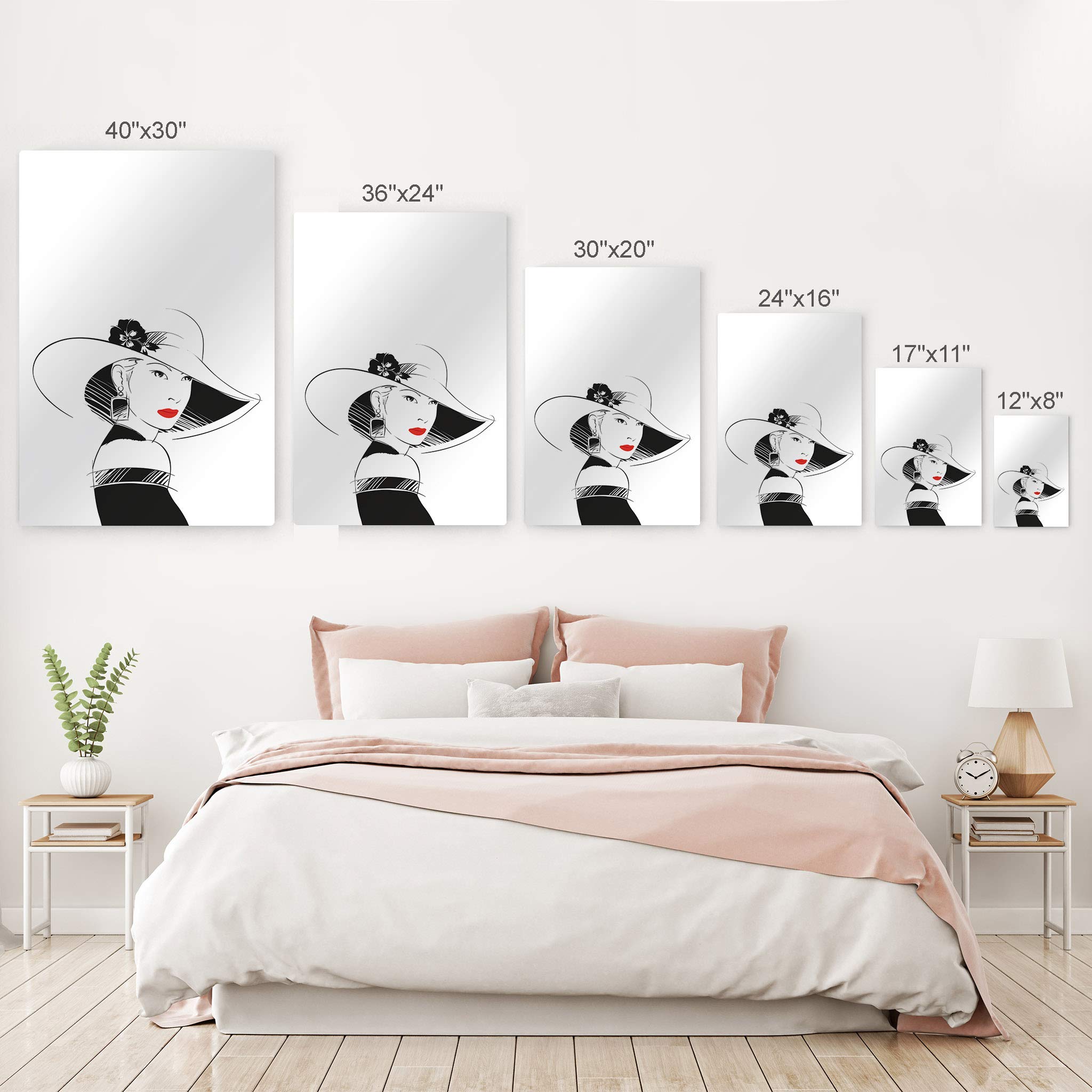 Stylish Red, Black & White Fashion Metal Wall Art Print Set - 2 Panels (30x20 inches) for Office, Bathroom, Dorm, Bedroom & Living Room Decor | Perfect for Women's Spaces, Book Lovers & Shoe Enthusiasts | Ideal Gift for Fashionistas & Home Decor Enthusiasts