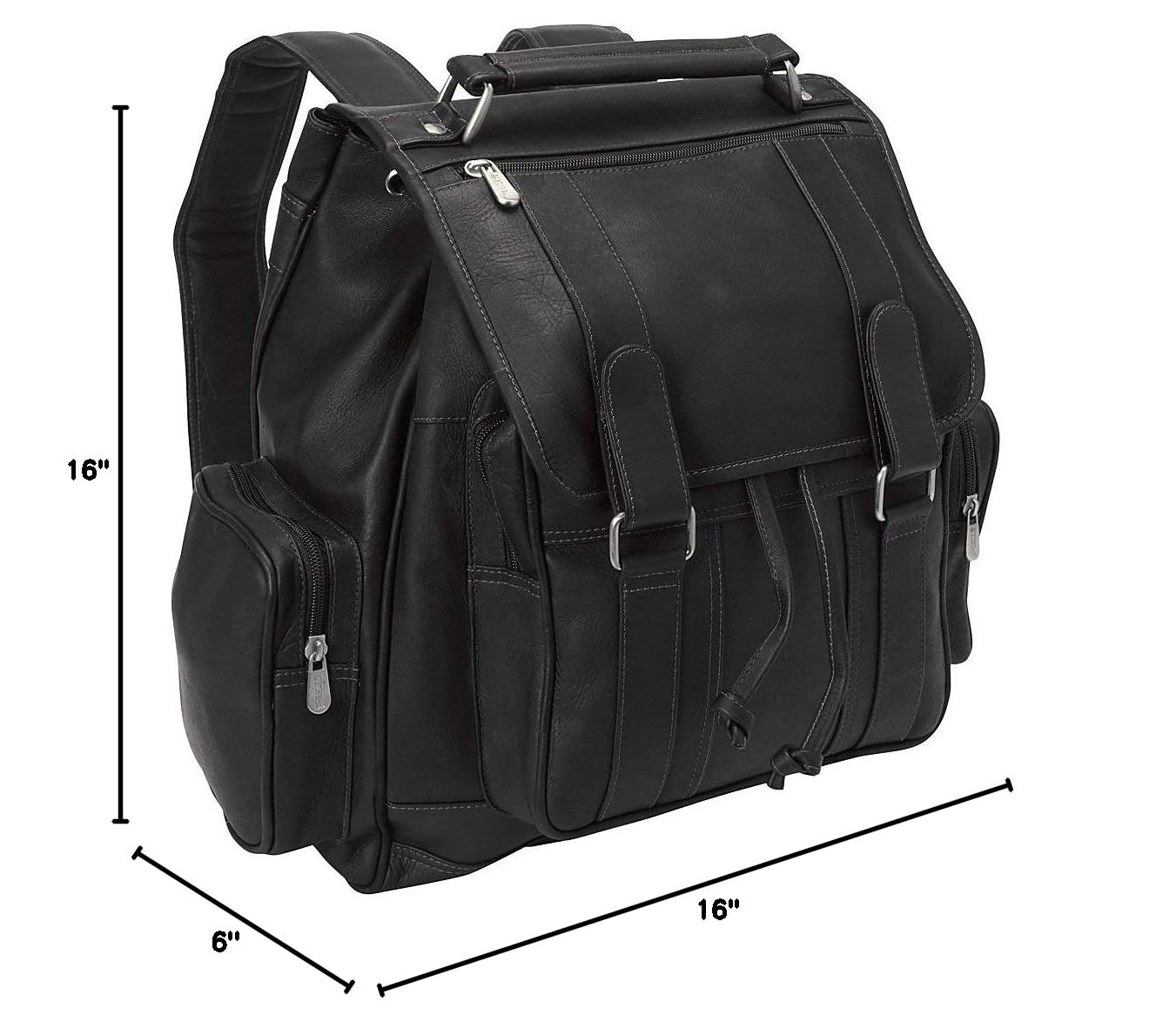 Double Loop Flap-Over Laptop Backpack for Men & Women - Durable 15.6 Inch Computer Bag with USB Charging Port - Water Resistant Travel Backpack for Work, School & Commuting