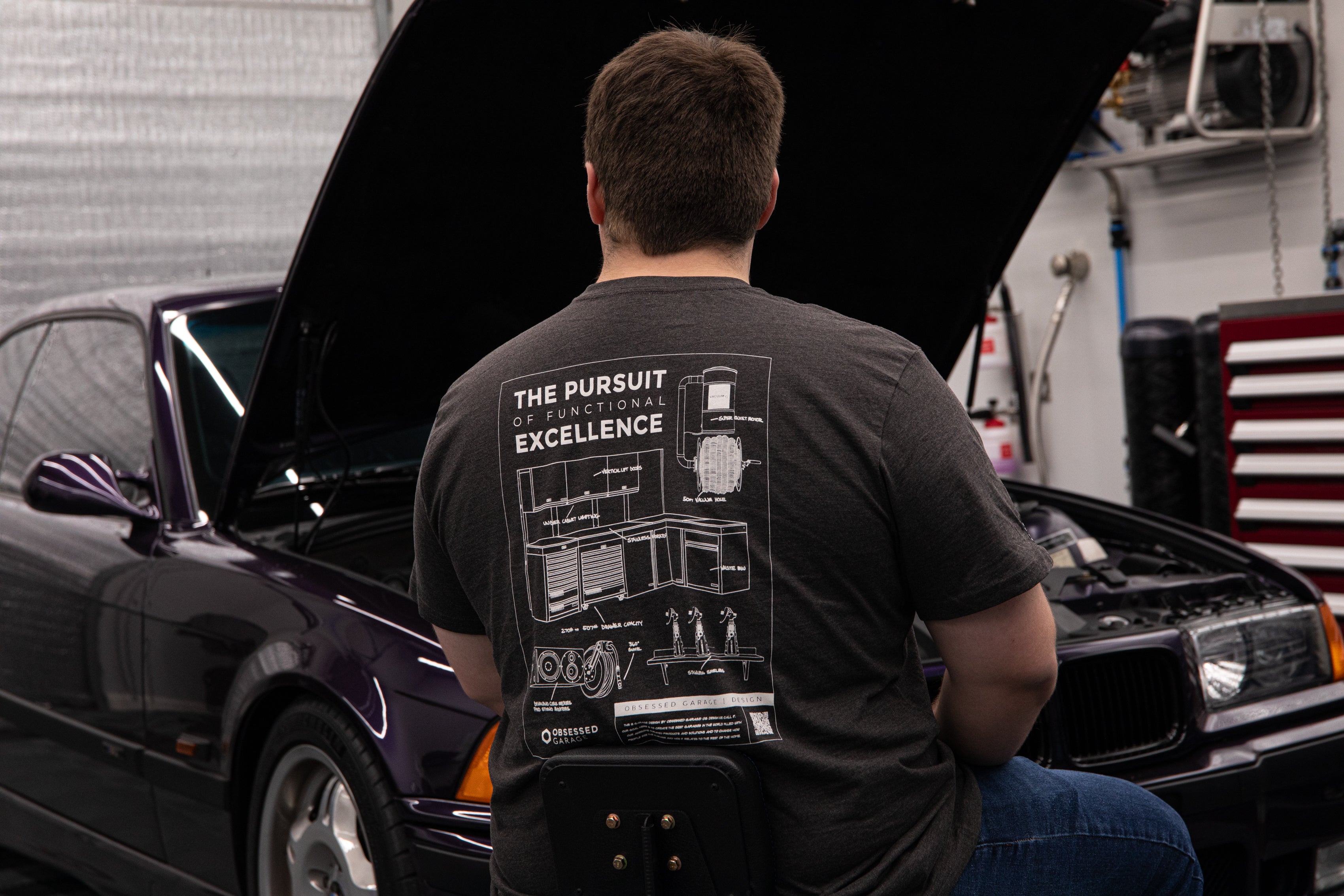 Obsessed Garage Design T-Shirt - Emira Giveaway - Perfect for Car Enthusiasts & Giveaway Events