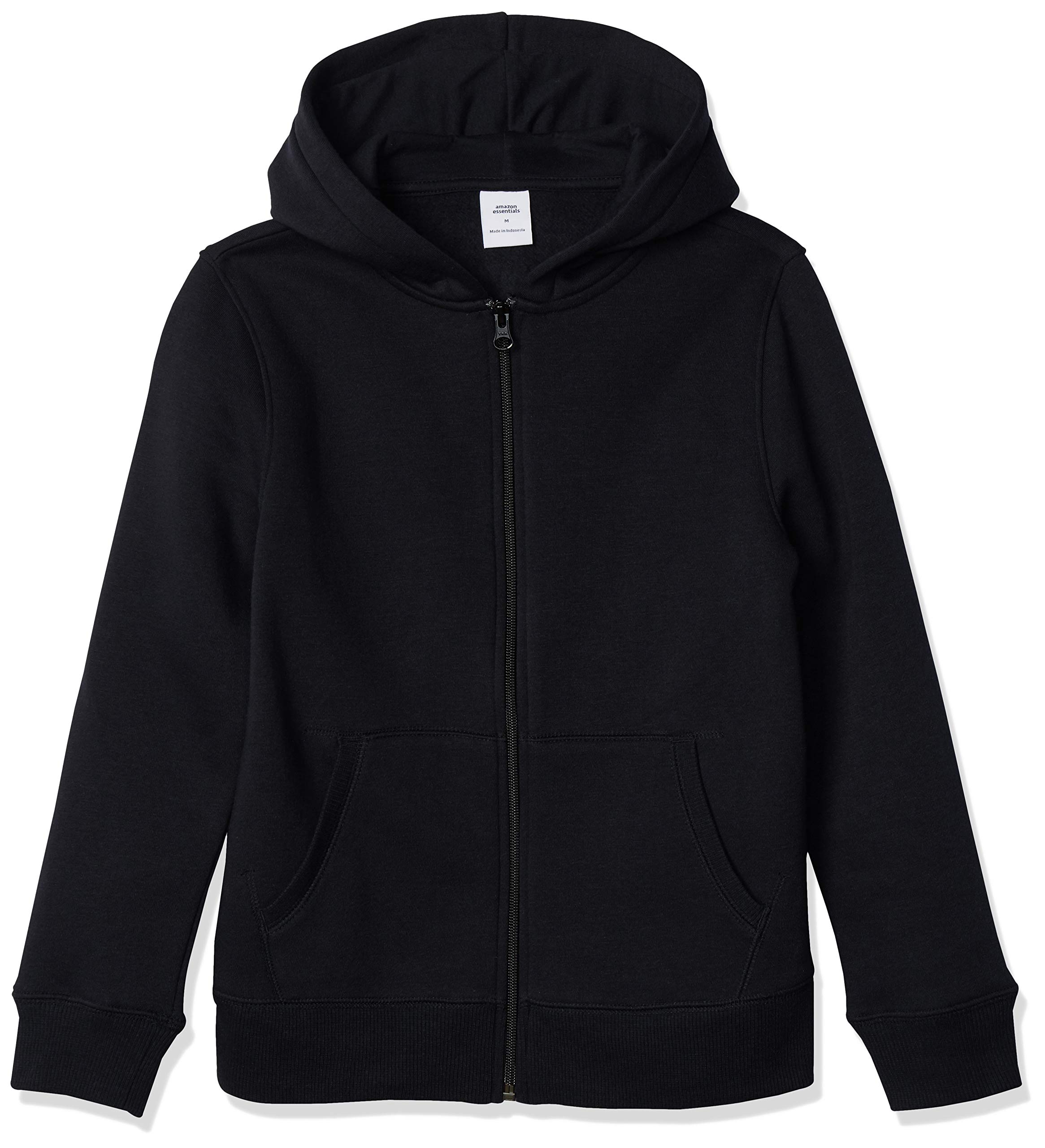 Amazon Essentials Boys' Zip-Up Hooded Sweatshirt - Lightweight Fleece Pullover for School, Sports & Outdoor Activities