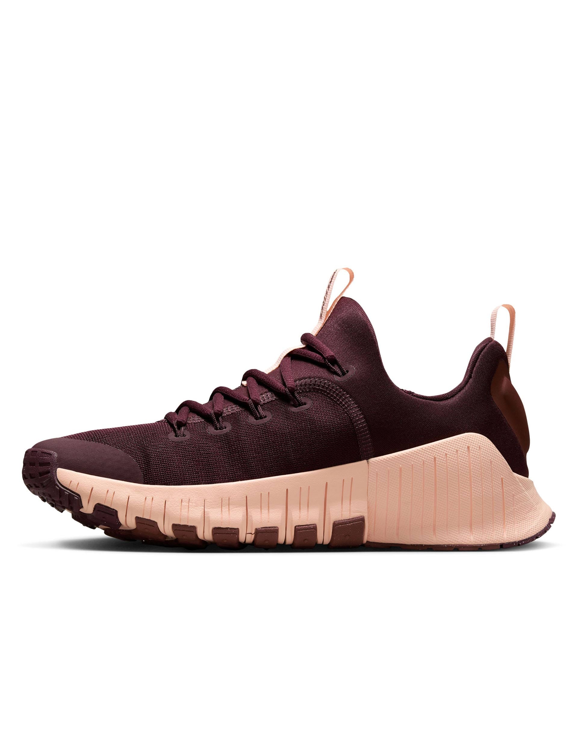 Nike Free Metcon 6 Training Shoes for Men & Women - Burgundy Crush/Crimson Tint/Dark Pony - CrossFit, Gym & Workout Shoes for Weightlifting & High-Intensity Training