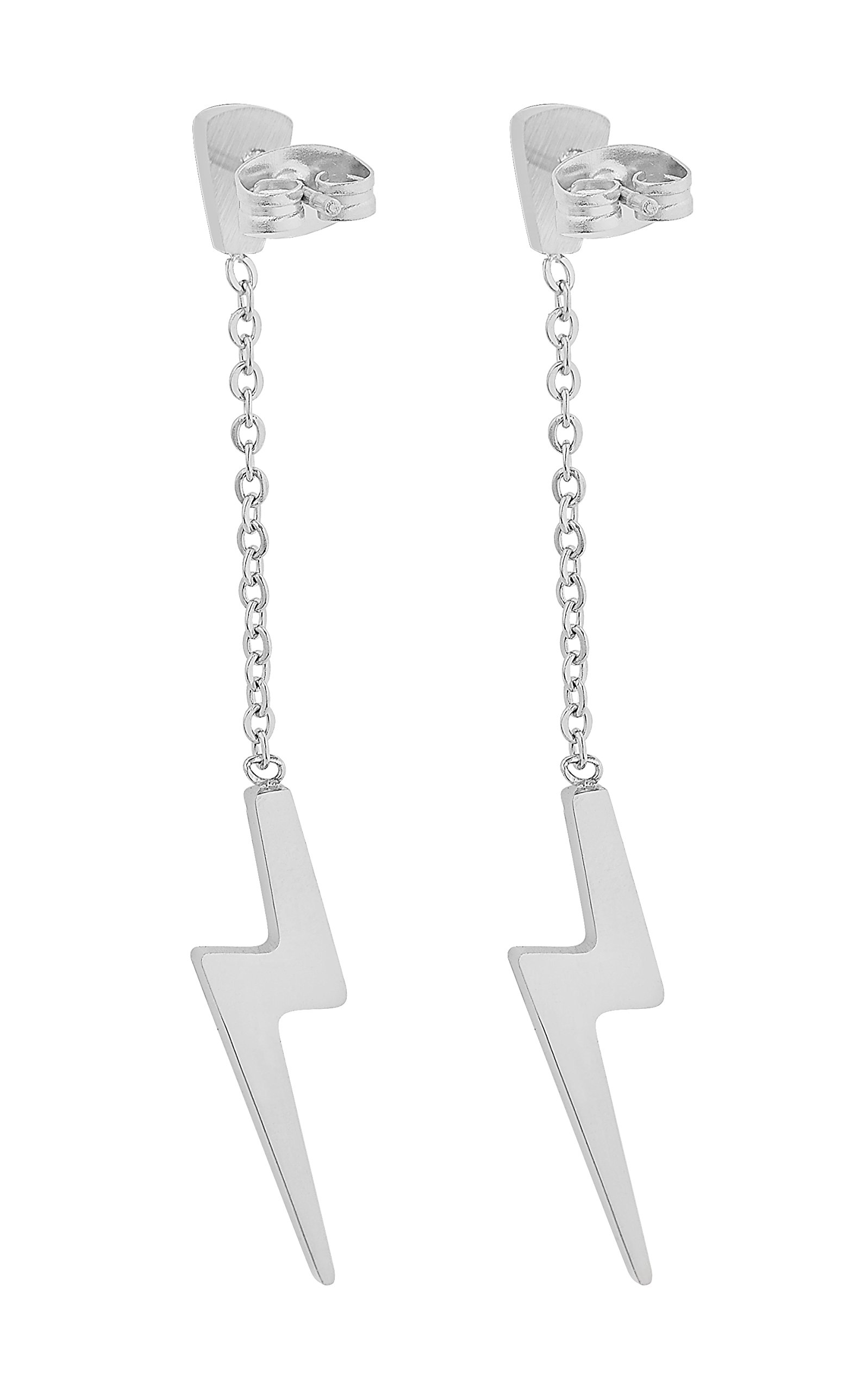 Edforce Stainless Steel Women's Lightning Bolt Dangle Earrings - 60mm/2.4in Hypoallergenic Fashion Jewelry for Parties, Gifts & Everyday Wear