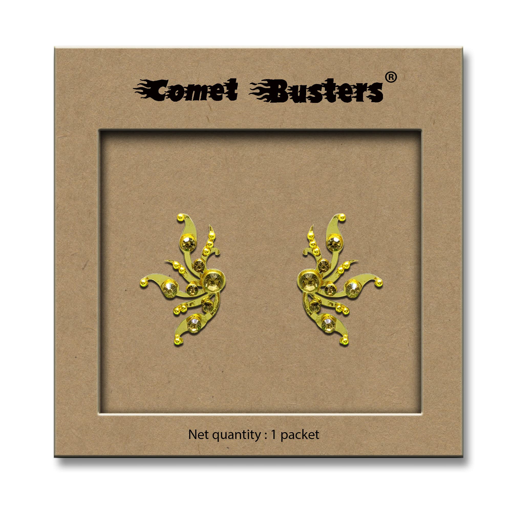 Comet Busters Face Gems - Glitter Eye Jewels for Rave Parties, Festival Makeup, Face Decoration & Bindi Stickers (JEWEYE001-1/JEWEYE024) - Perfect for EDM Concerts, Halloween Costumes & Photo Shoots